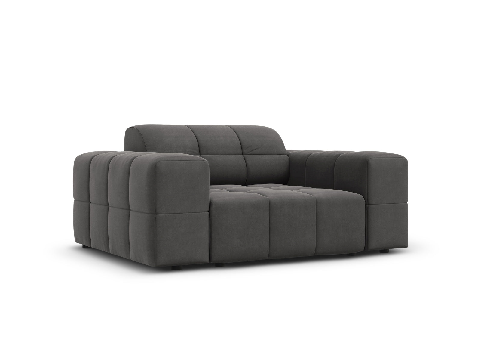 Chicago Velour Sessel 1 Sitz 102cm in Grey präsentiert im Onlineshop von KAQTU Design AG. Sessel ist von Cosmopolitan Design