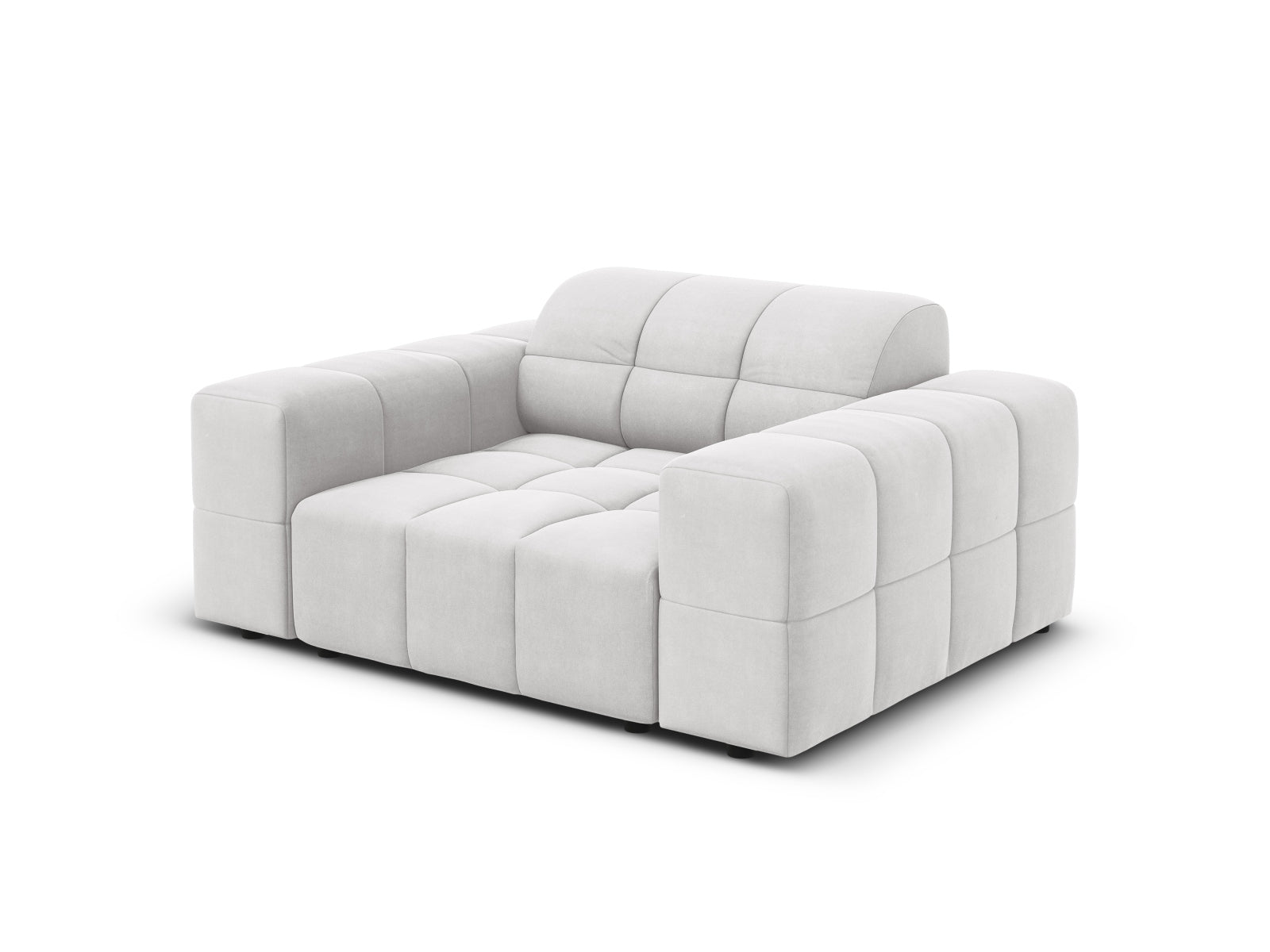 Chicago Velour Sessel 1 Sitz 102cm in Silver präsentiert im Onlineshop von KAQTU Design AG. Sessel ist von Cosmopolitan Design
