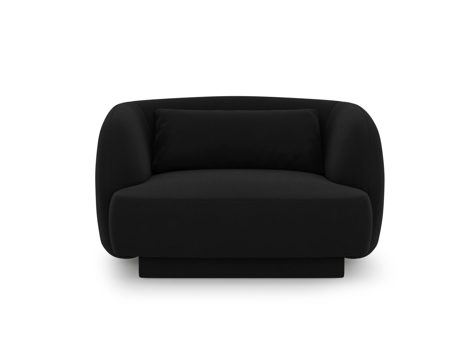 Tulum Velour Sessel 1 Sitz 90cm in Black-Bluvel präsentiert im Onlineshop von KAQTU Design AG. Sessel ist von Cosmopolitan Design