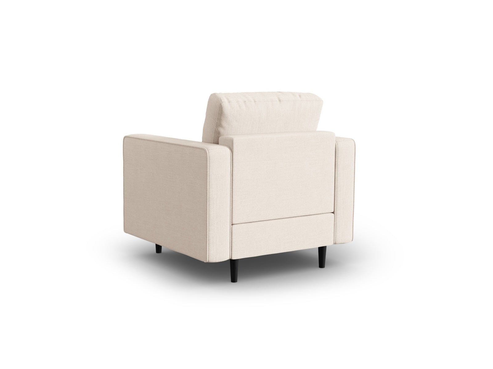 Eleganter 1-Sitzer Sessel Aspen in sanftem Beige, ideal für stilvolle Wohnräume, präsentiert von Cosmopolitan Design.