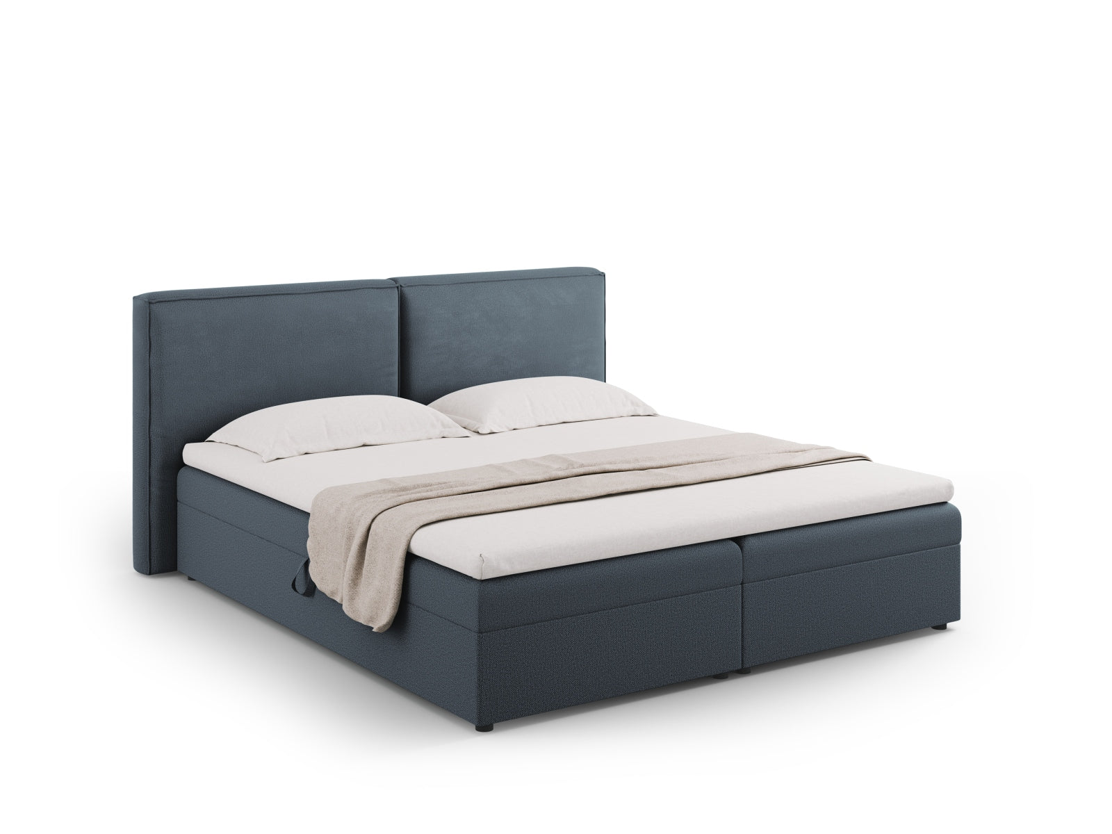 Arendal Boxspring Bed Set  166cm in Blue präsentiert im Onlineshop von KAQTU Design AG. Bett ist von Cosmopolitan Design