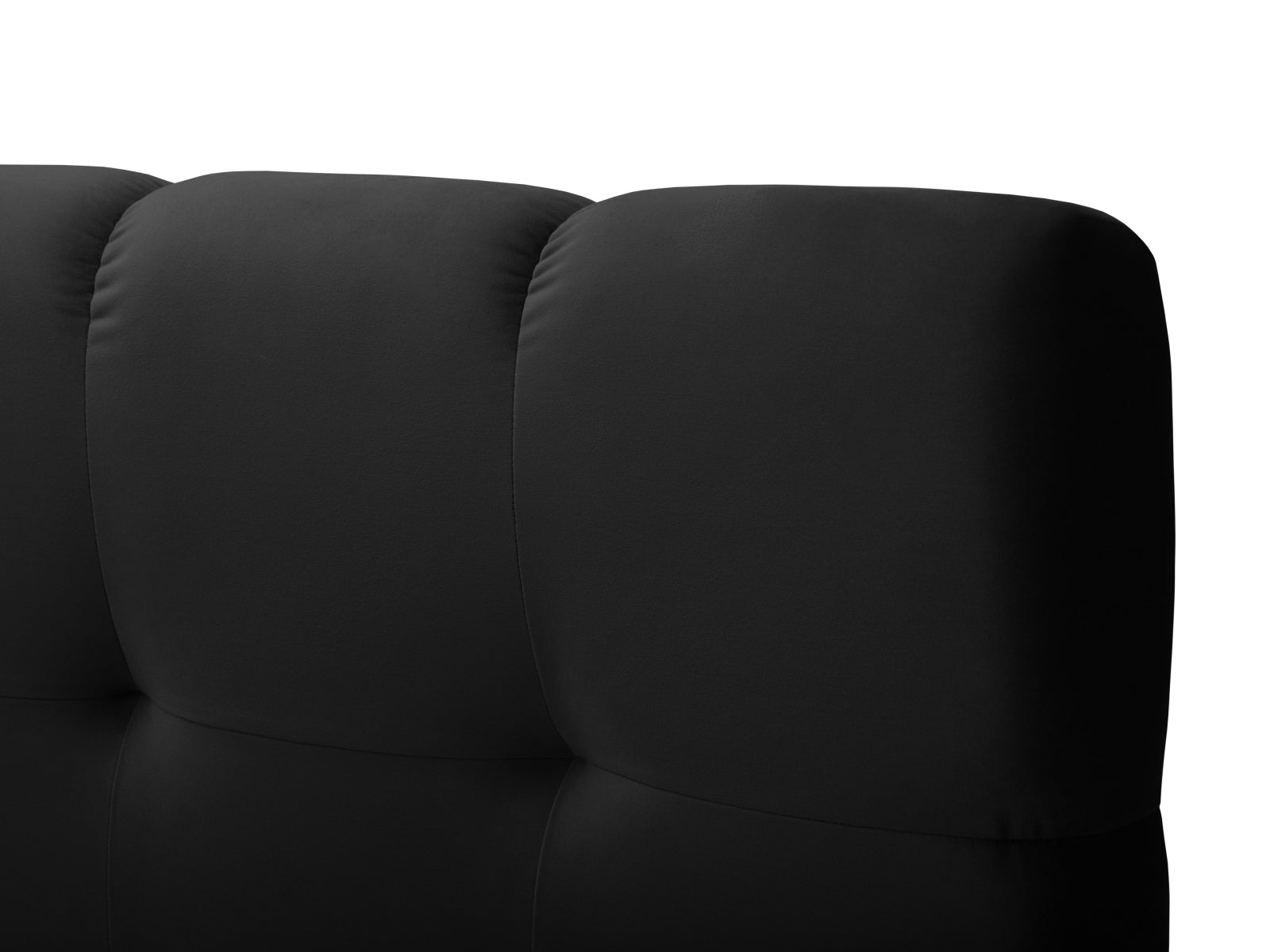 Elegantes Boxspring Bett Set Bali in 180 cm, stilvolles Design in Black-Bluvel, ideal für komfortable und moderne Schlafzimmer.