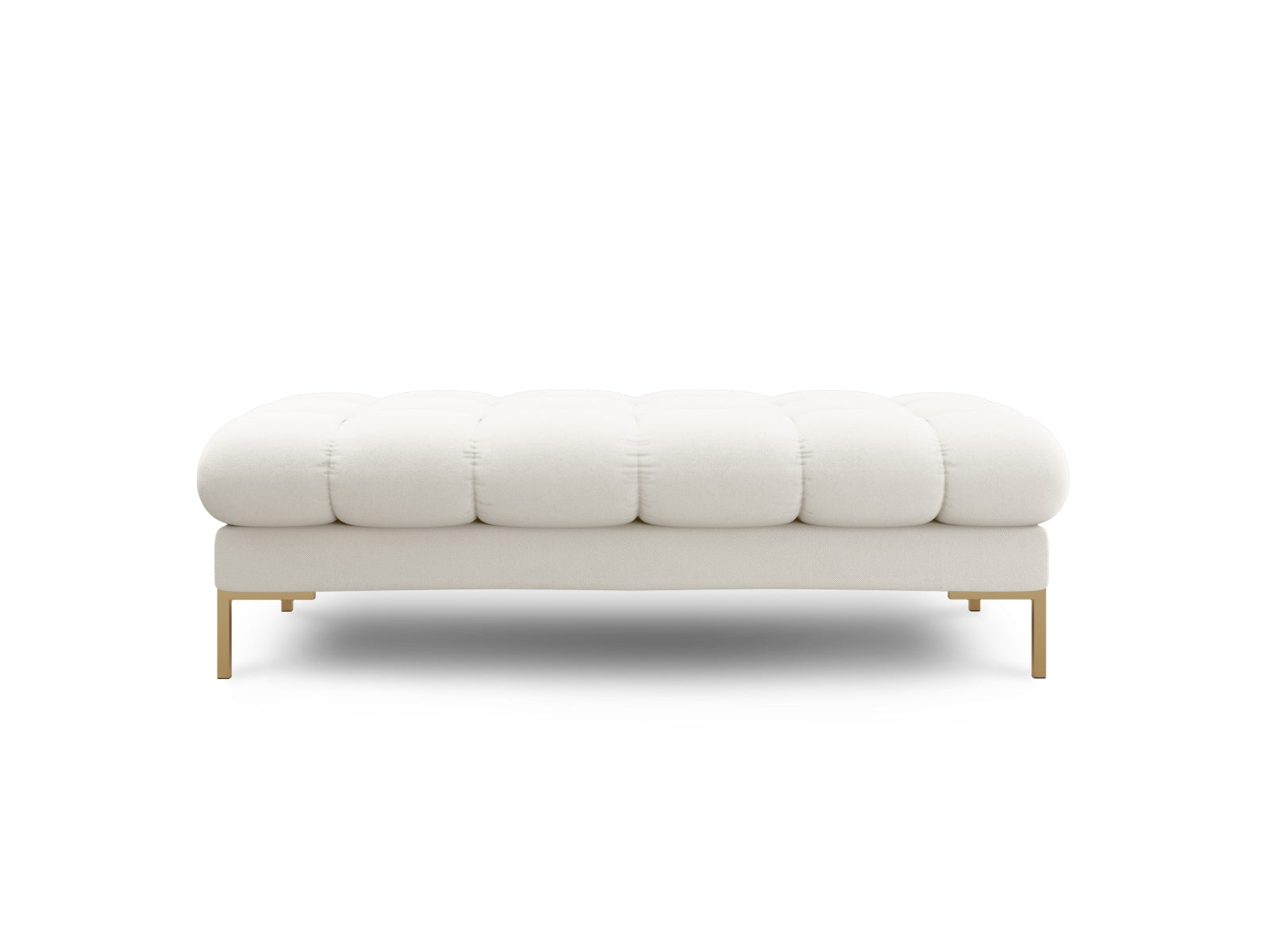Elegante 2-Sitzer Bank Bali in sanftem Beige, ideal für stilvolle Wohnräume. Teil der flexiblen Sofakollektion von Cosmopolitan Design.