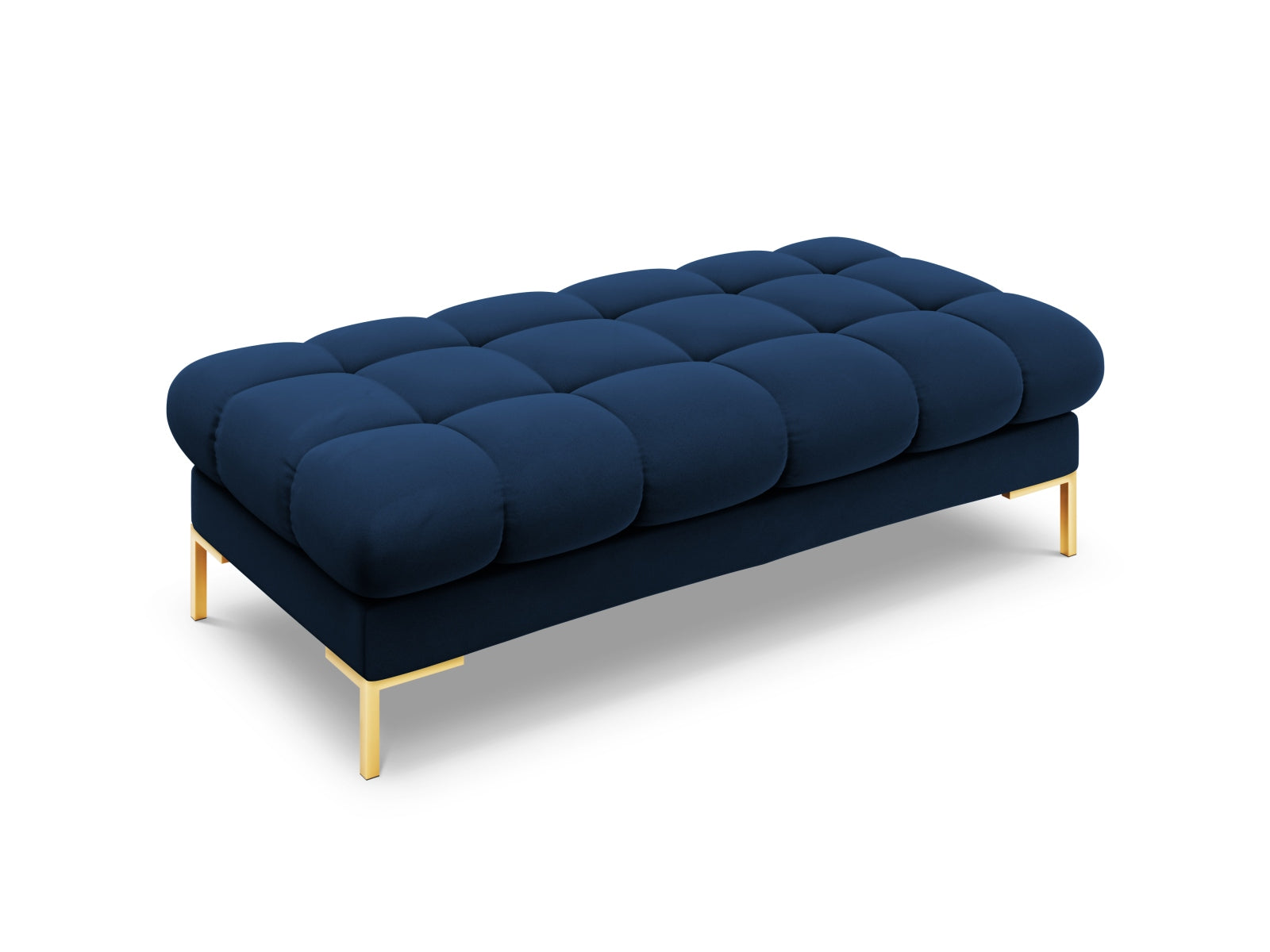 Elegante 2-Sitzer Bank Bali in Royal Blue-Bluvel, ideal für stilvolle Wohnräume. Teil der vielseitigen Sofaserie von Cosmopolitan Design.