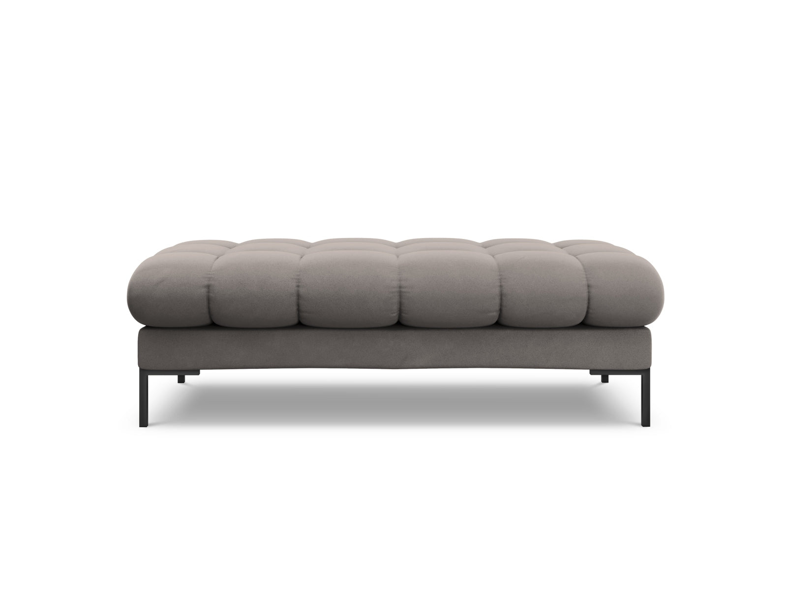 Elegante 2-Sitzer Bank Bali in sanftem Light Grey-Bluvel, ideal für stilvolle Wohnräume. Teil der modularen Sofaserie von Cosmopolitan Design.