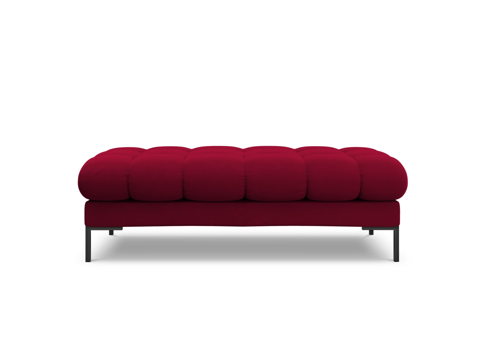 Elegante 2-Sitzer Bank Bali in Red-Bluvel, ideal für stilvolle Wohnräume. Teil der modularen Sofaserie von Cosmopolitan Design.