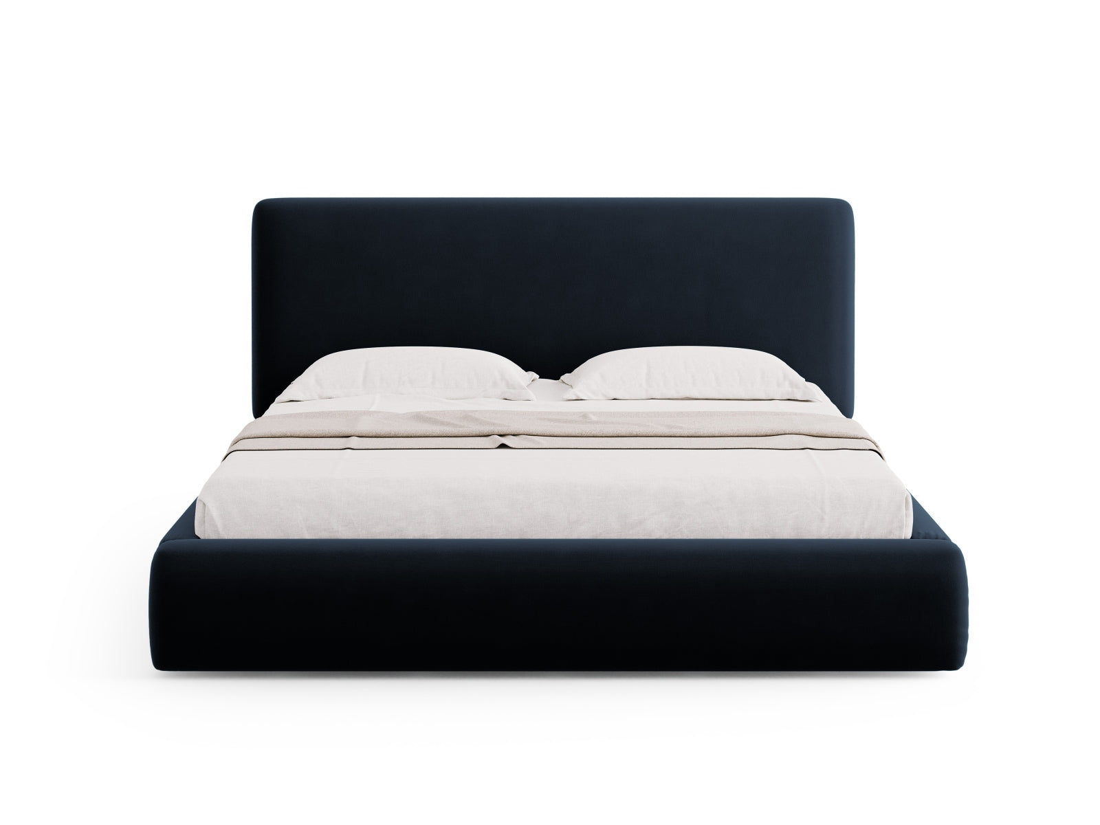 Erleben Sie das Colonel Velour Bett von Cosmopolitan Design: stilvolles Design, cleverer Stauraum und ein trendiges Headboard für Ihr Schlafzimmer!
