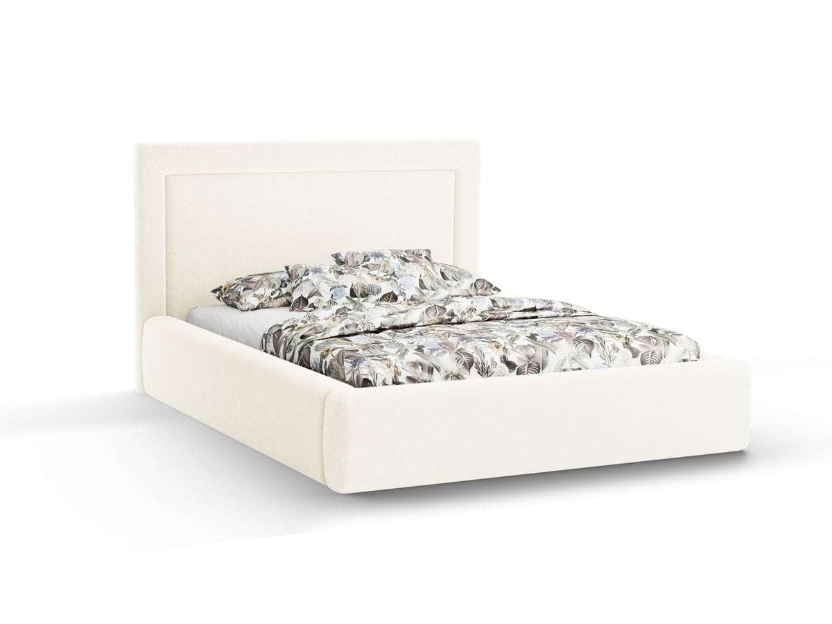 Kemer Bett mit Stauraum mit Kopfteil 200cm in White-Baloo präsentiert im Onlineshop von KAQTU Design AG. Bett ist von Cosmopolitan Design