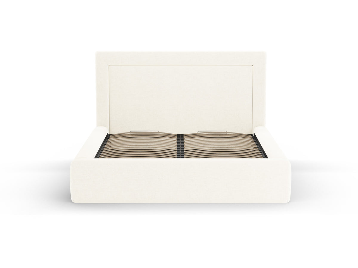 Kemer Bett mit Stauraum mit Kopfteil 200cm in White-Baloo präsentiert im Onlineshop von KAQTU Design AG. Bett ist von Cosmopolitan Design
