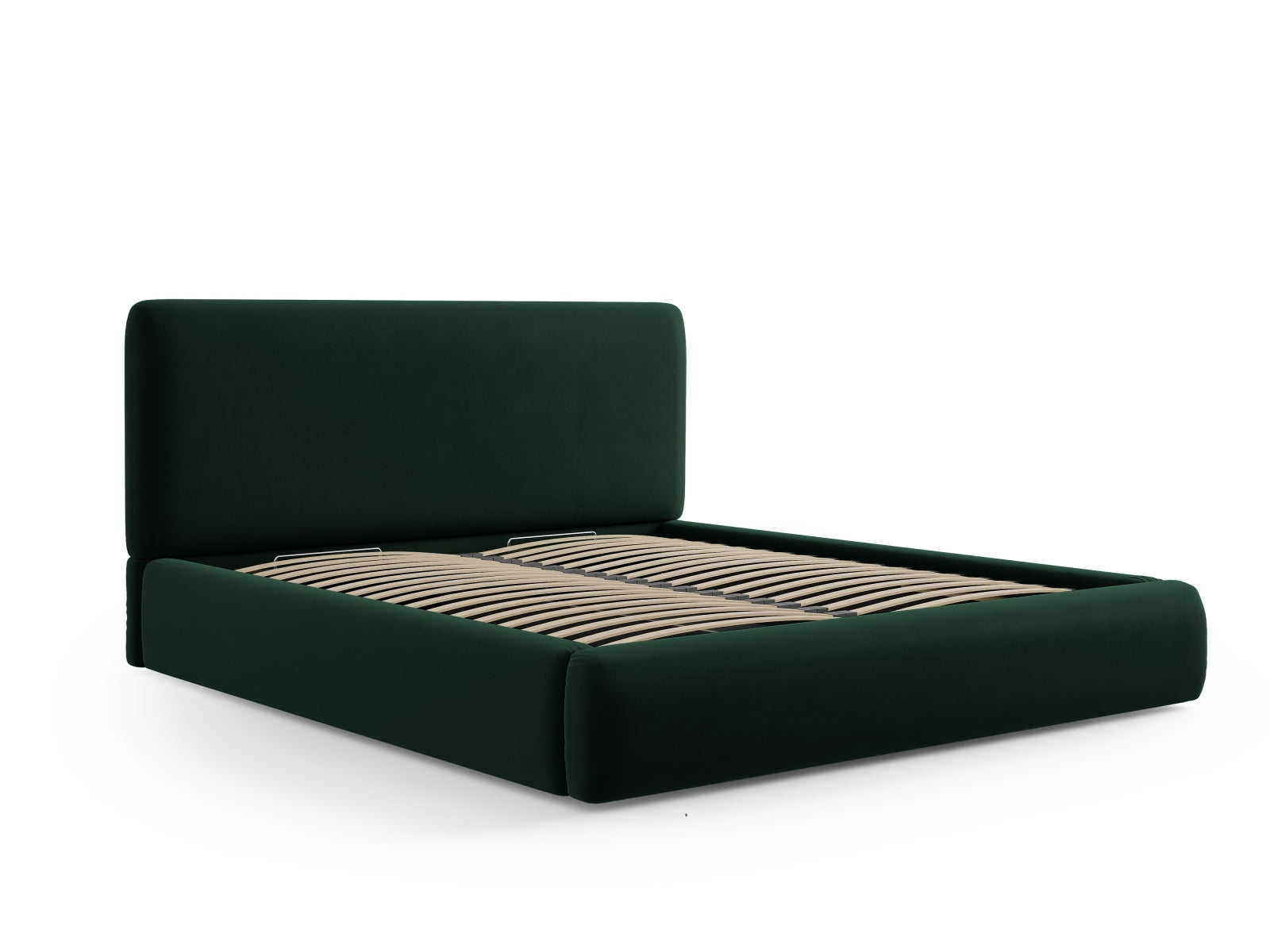 Entdecken Sie das Colonel Velour Bett von Cosmopolitan Design: elegantes Design, praktischer Stauraum und modernes Headboard für Ihr Schlafzimmer!