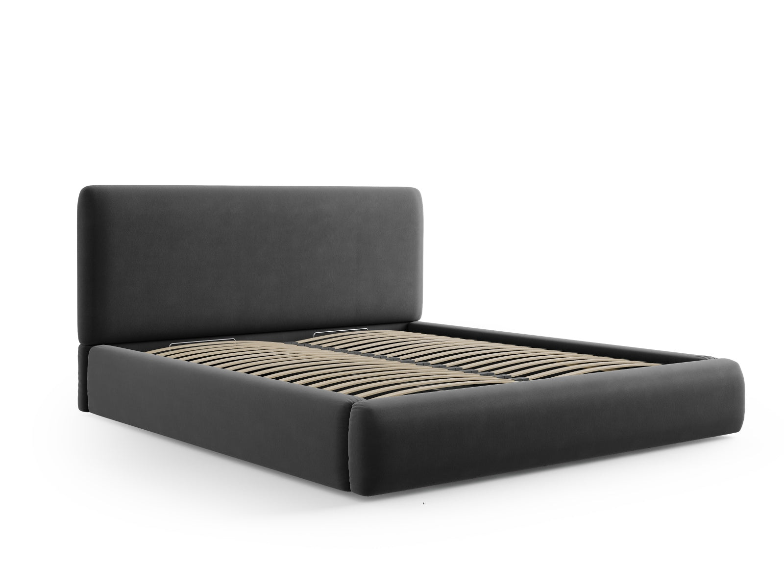 Entdecken Sie das Colonel Velour Bett von Cosmopolitan Design: elegantes Design, praktischer Stauraum und modernes Headboard für Ihr Schlafzimmer!