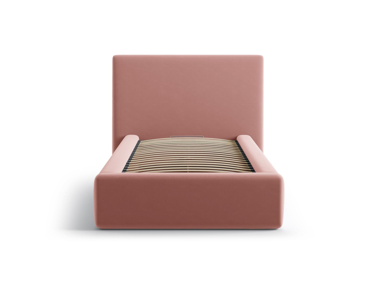 Elegantes Asti Bett mit praktischem Stauraum und stilvollem Kopfteil in 90cm Breite, ideal für moderne Schlafzimmer.