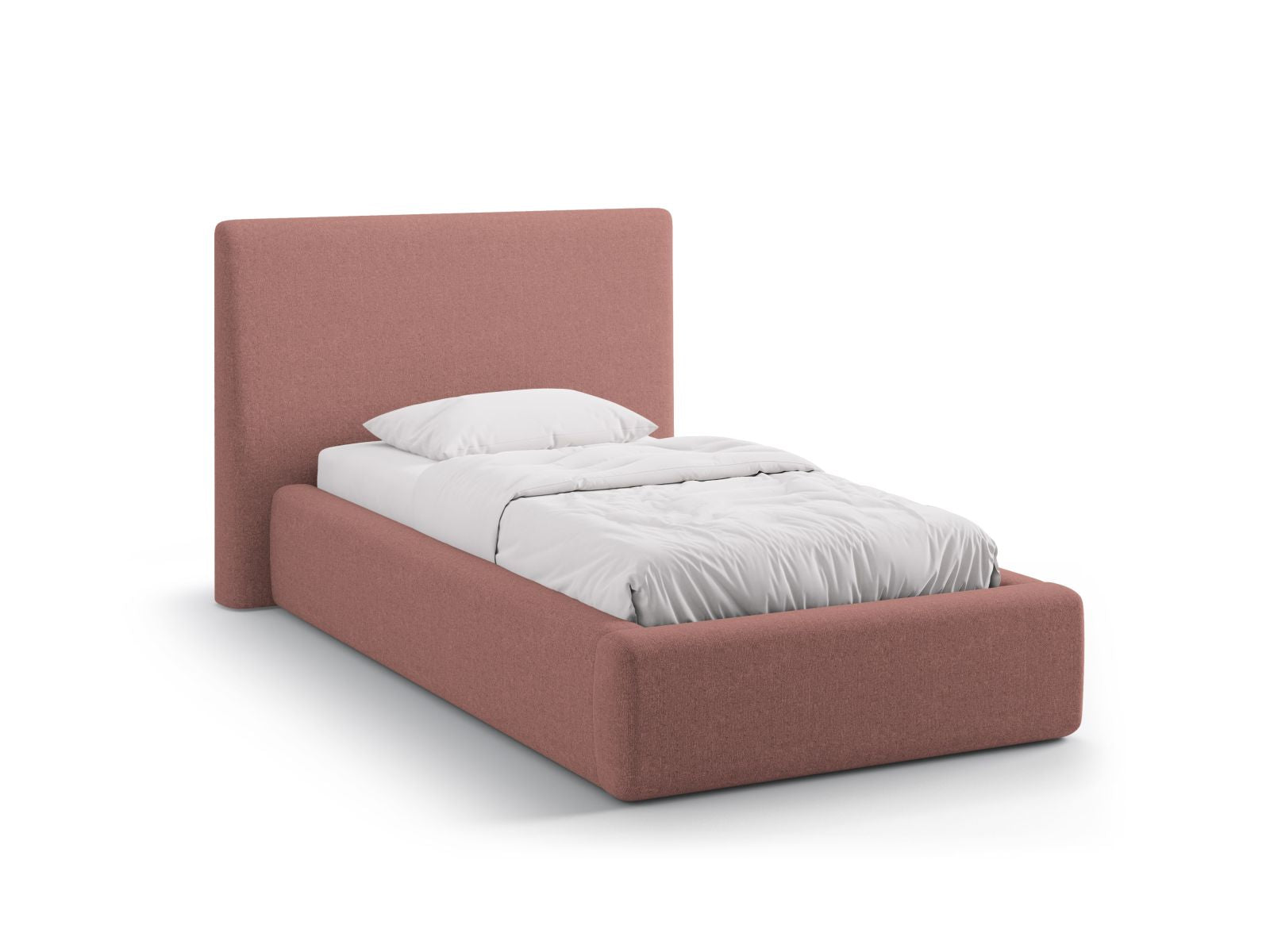 Asti Bett mit Stauraum mit Kopfteil 90cm in Dark Pink-Moly präsentiert im Onlineshop von KAQTU Design AG. Bett ist von Cosmopolitan Design