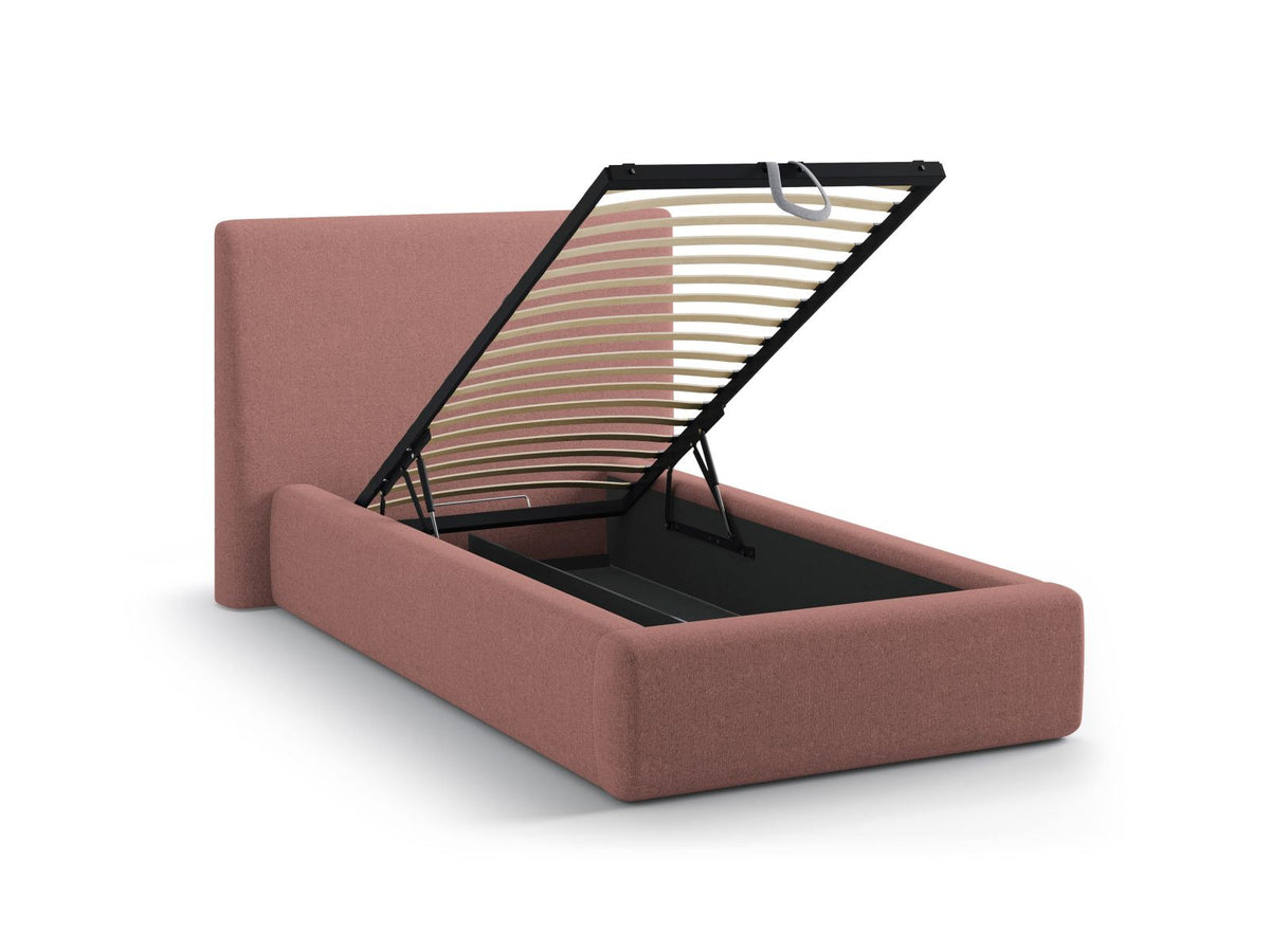 Asti Bett mit Stauraum mit Kopfteil 90cm in Dark Pink-Moly präsentiert im Onlineshop von KAQTU Design AG. Bett ist von Cosmopolitan Design