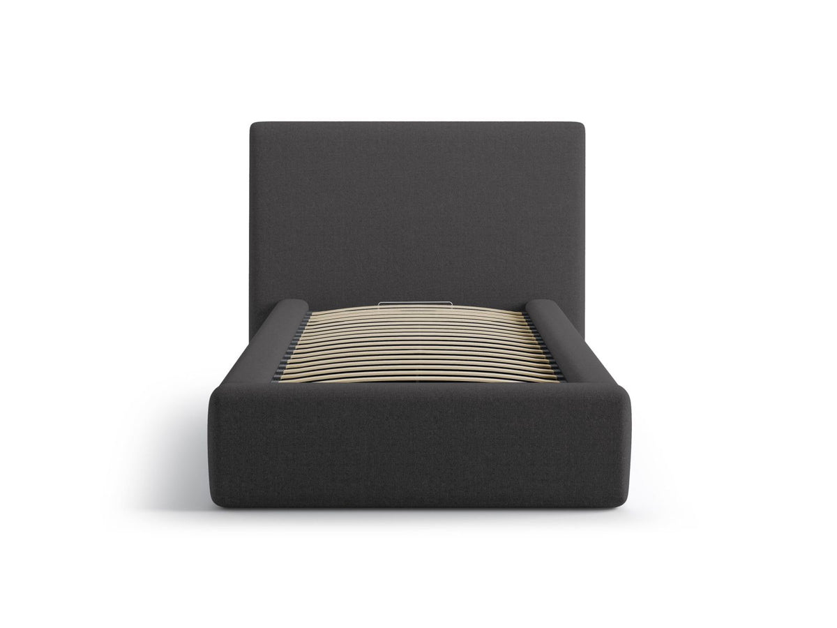 Asti Bett mit Stauraum mit Kopfteil 90cm in Anthracite-Moly präsentiert im Onlineshop von KAQTU Design AG. Bett ist von Cosmopolitan Design