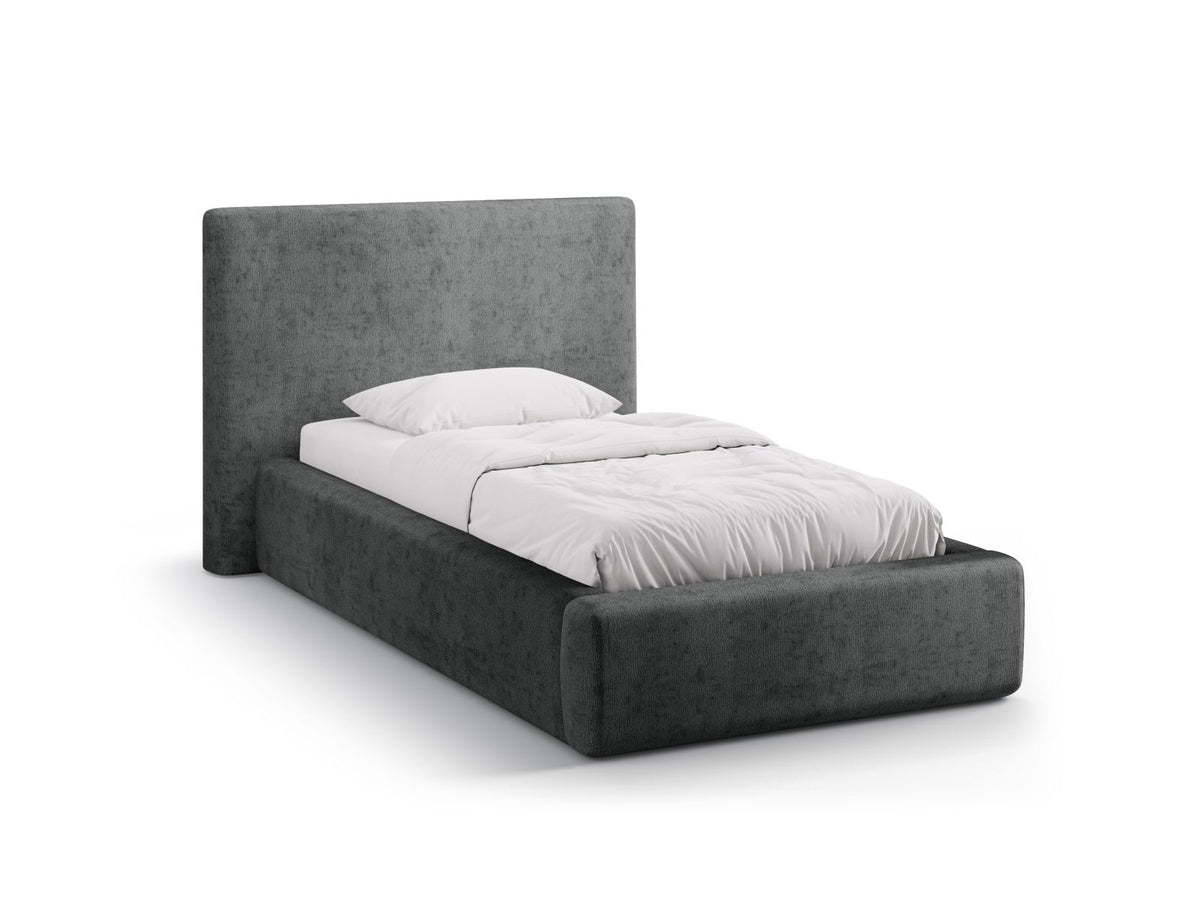 Asti Bett mit Stauraum mit Kopfteil 90cm in Dark Grey-Perfect Harmony präsentiert im Onlineshop von KAQTU Design AG. Bett ist von Cosmopolitan Design