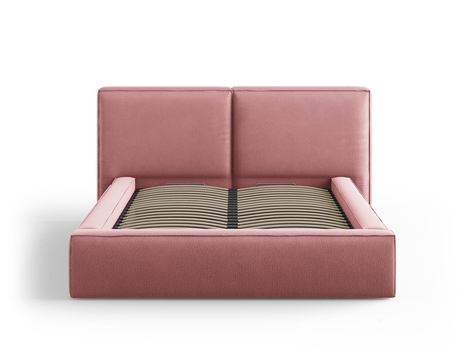 Arendal Bett mit Stauraumfunktion mit doppeltem Headboard  194cm in Pink präsentiert im Onlineshop von KAQTU Design AG. Bett ist von Cosmopolitan Design