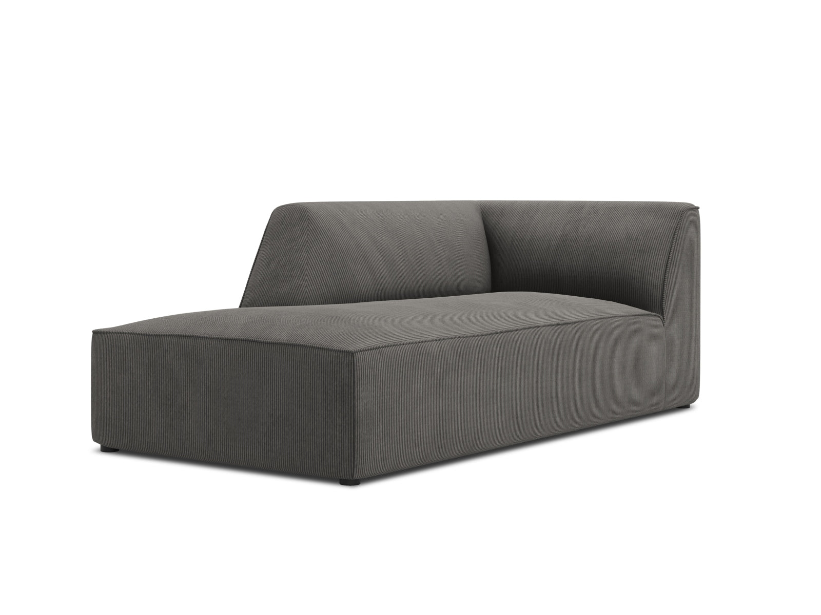 Oslo Chaise Longue links 1 Sitzer in Dark Grey präsentiert im Onlineshop von KAQTU Design AG. Modulares Sofa ist von Cosmopolitan Design
