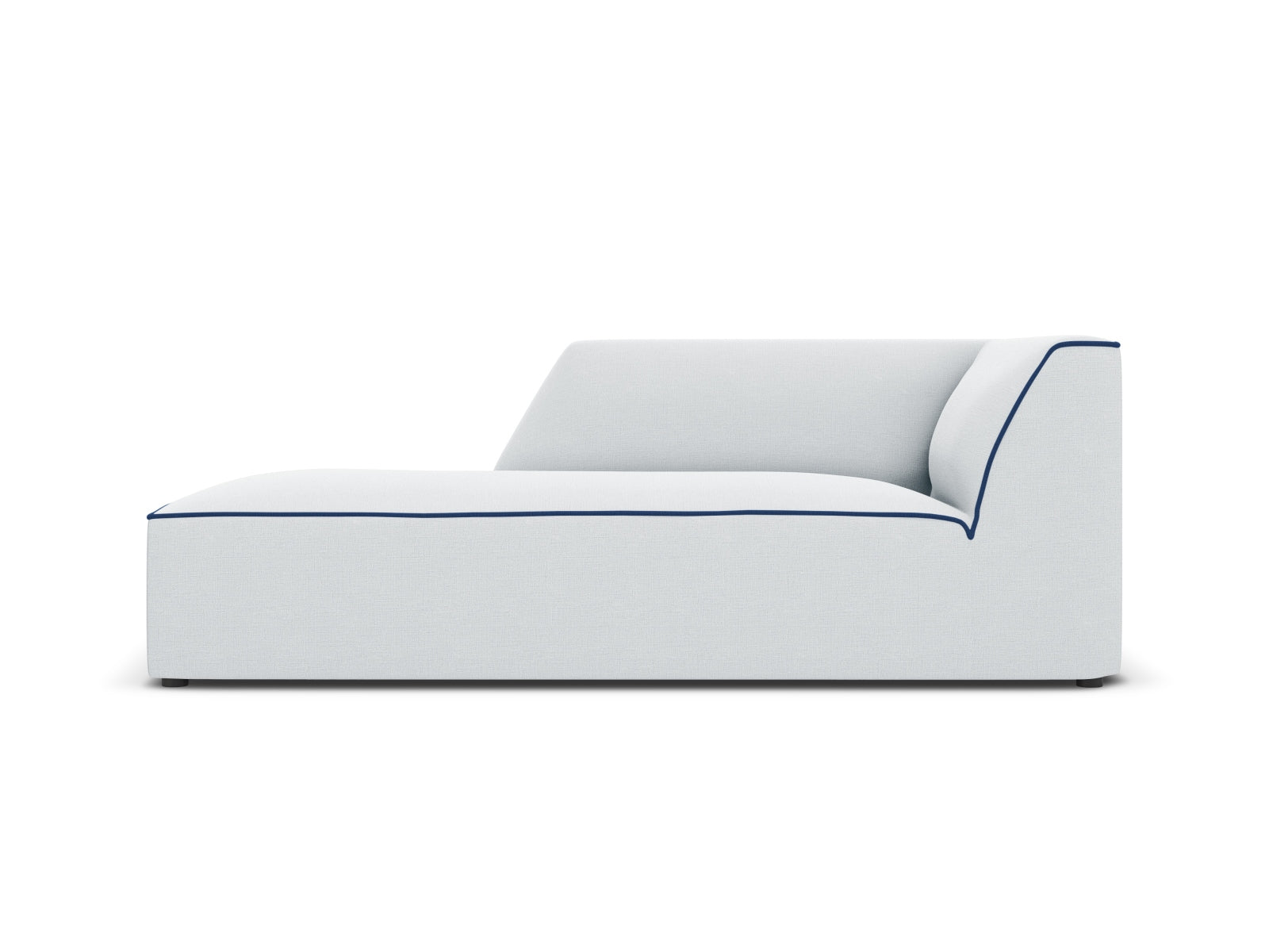 Oslo Chaise Longue links 1 Sitzer in Light Grey, Royal Blue präsentiert im Onlineshop von KAQTU Design AG. Modulares Sofa ist von Cosmopolitan Design
