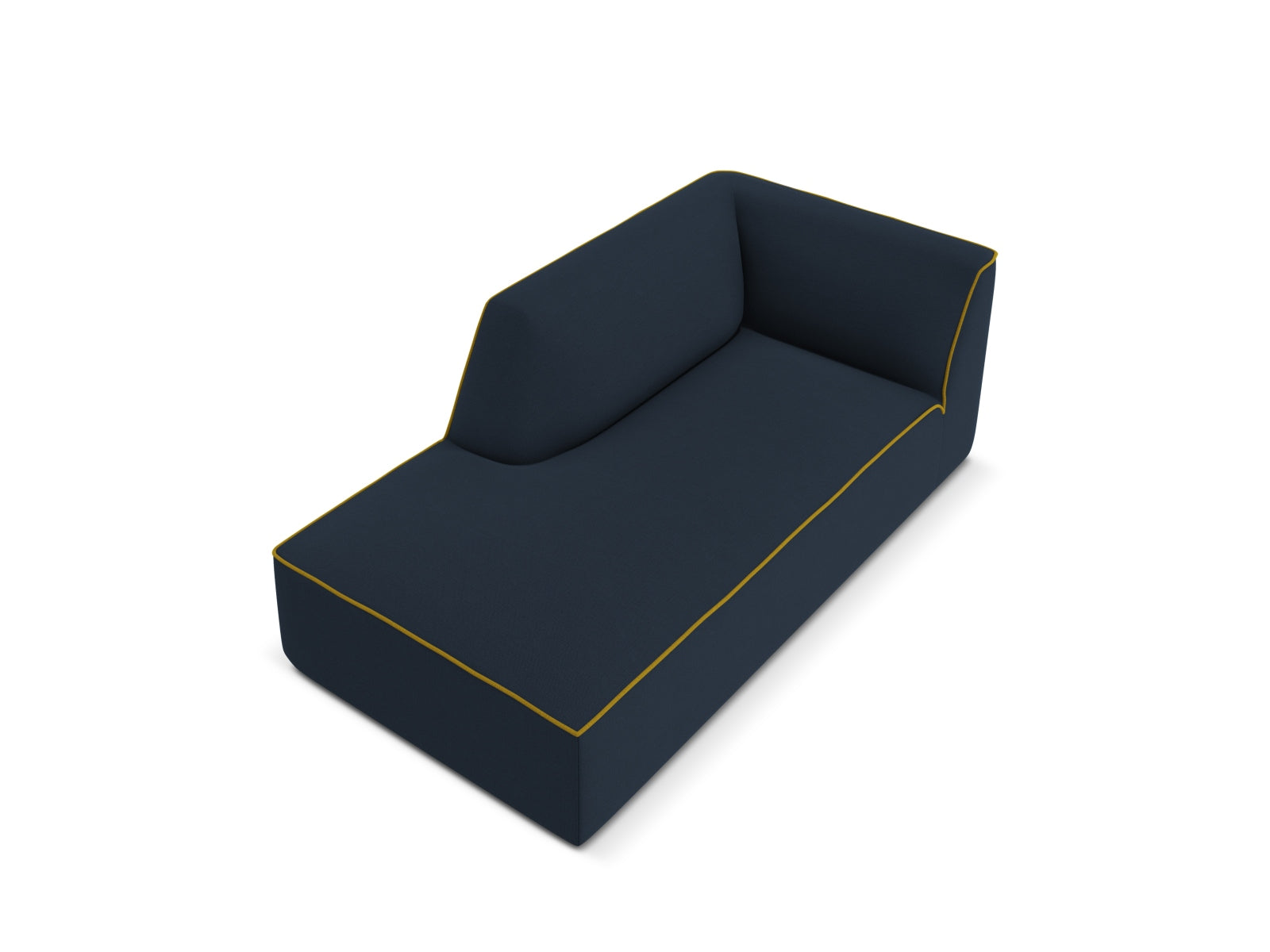 Oslo Chaise Longue links 1 Sitzer in Royal Blue, Yellow präsentiert im Onlineshop von KAQTU Design AG. Modulares Sofa ist von Cosmopolitan Design