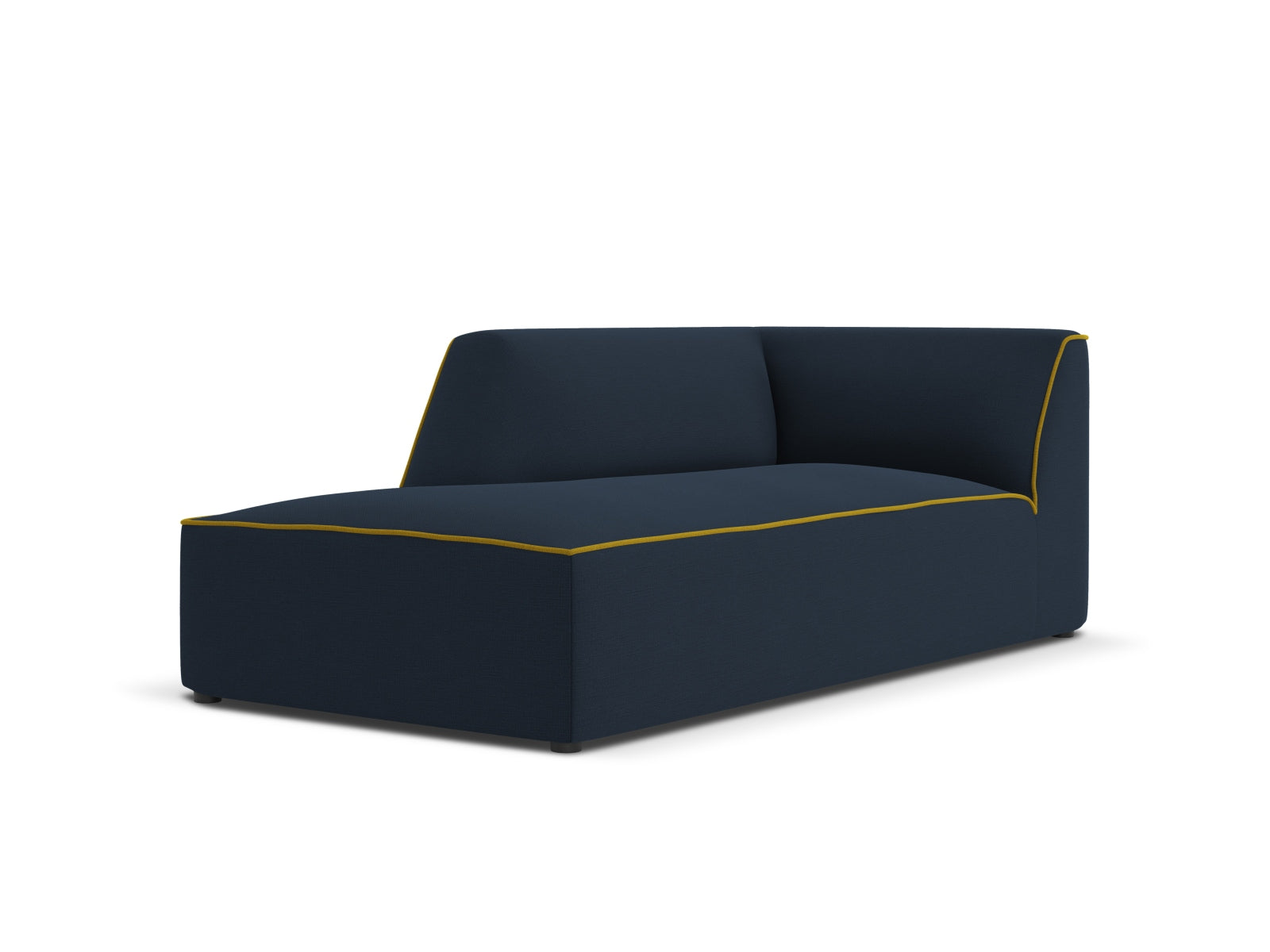 Oslo Chaise Longue links 1 Sitzer in Royal Blue, Yellow präsentiert im Onlineshop von KAQTU Design AG. Modulares Sofa ist von Cosmopolitan Design