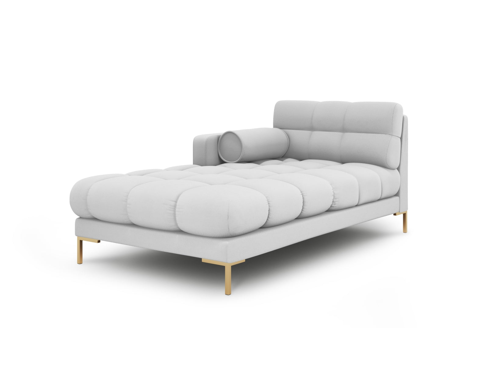 Moderne 1-Sitzer Chaise Longue links Bali in ansprechendem Grau, perfekt für stilvolle Wohnlandschaften und vielseitige Raumgestaltungen.