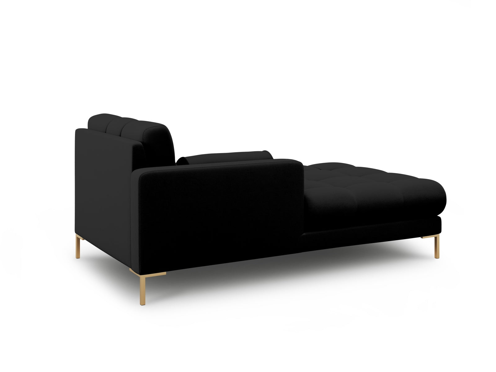 Elegante linke Chaise Longue Bali in Schwarz und Neve, ideal für stilvolle Wohnräume und entspannte Momente. Teil der modulares Sofa-Kollektion.