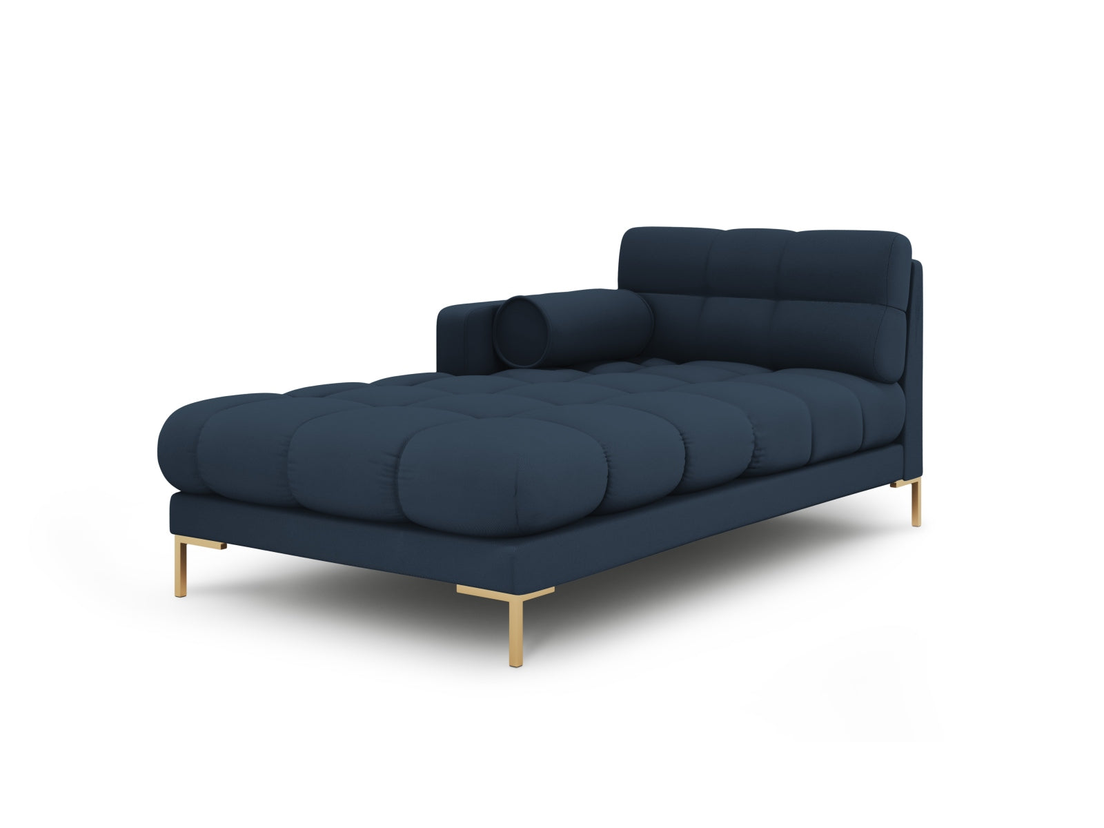Moderne linke Chaise Longue Bali in sanftem Blau, perfekt für gemütliche Ecken und stilvolle Einrichtungsideen.