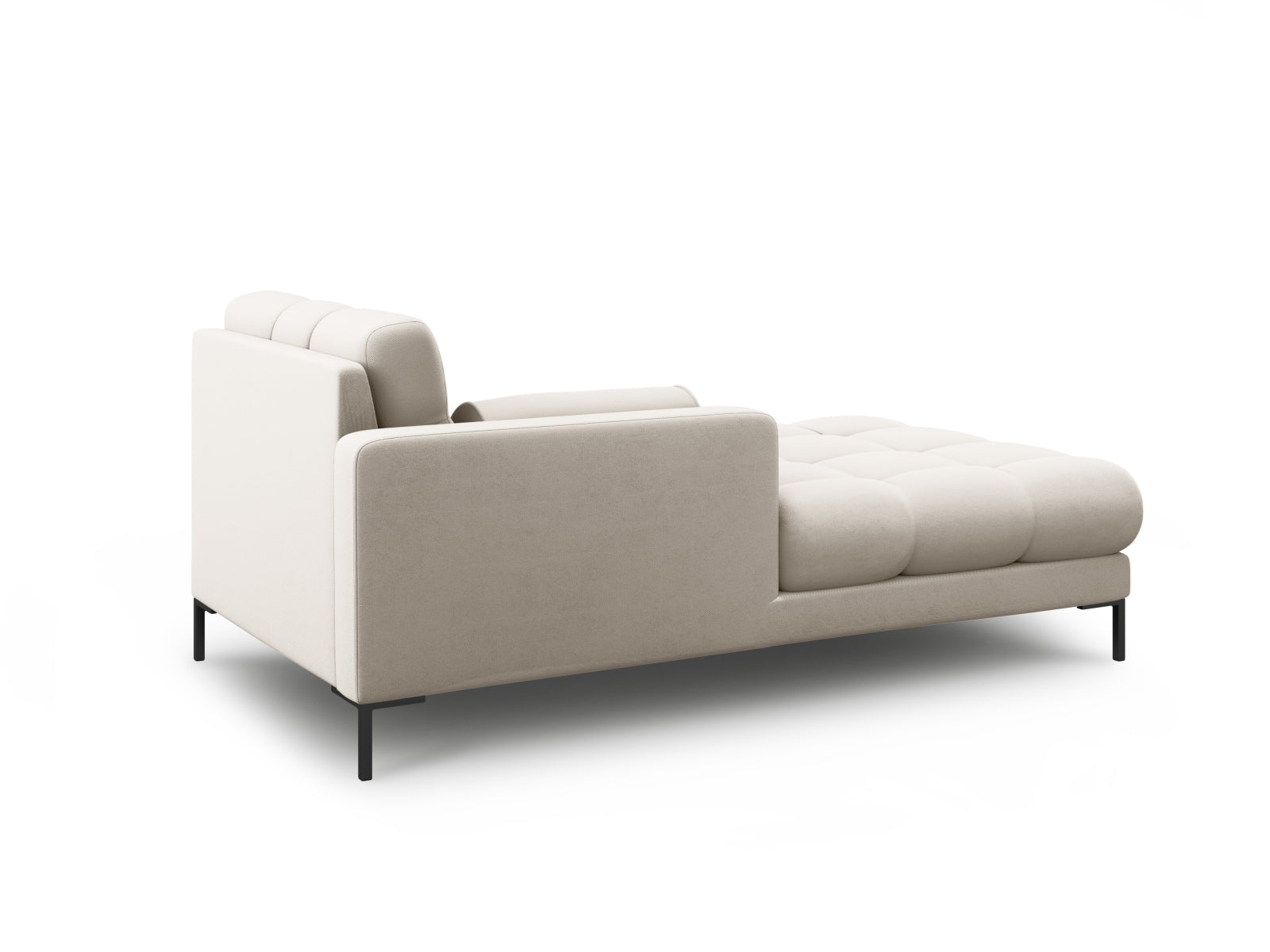Elegante 1-Sitzer Chaise Longue links Bali in sanftem Beige-Neve, ideal für stilvolle Wohnräume, erhältlich bei KAQTU Design AG.