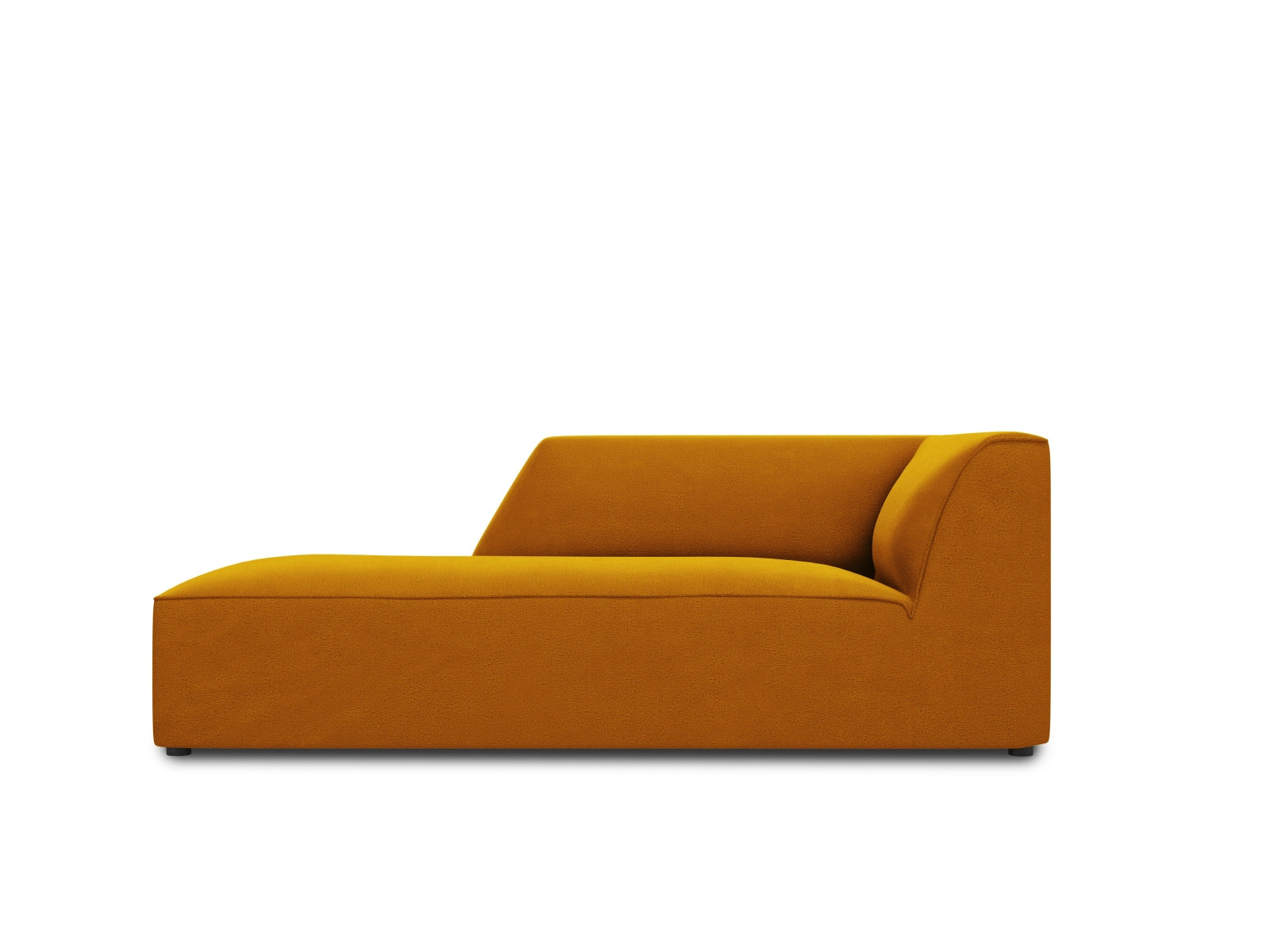 Oslo Velour Chaise Longue links 1 Sitzer in Yellow präsentiert im Onlineshop von KAQTU Design AG. Modulares Sofa ist von Cosmopolitan Design