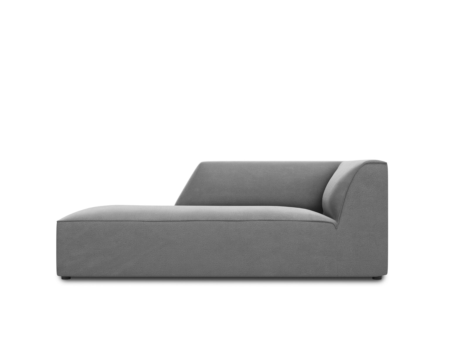 Oslo Velour Chaise Longue links 1 Sitzer in Grey präsentiert im Onlineshop von KAQTU Design AG. Modulares Sofa ist von Cosmopolitan Design