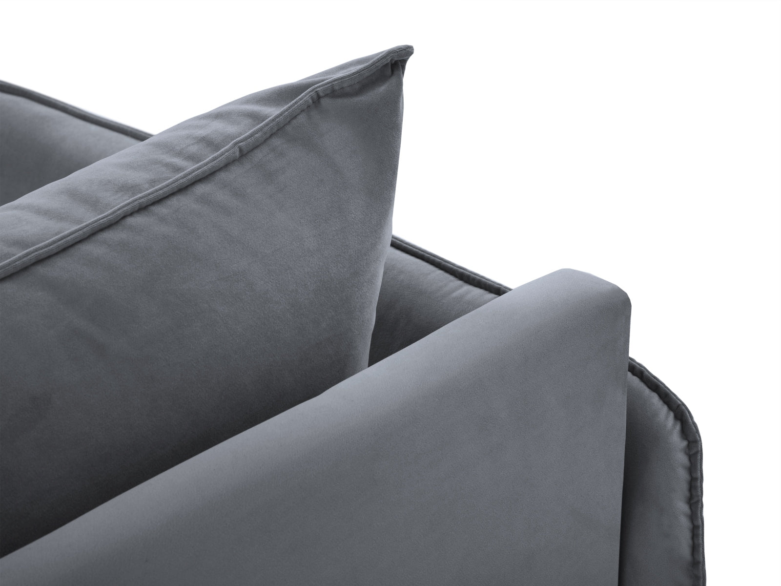 Elegantes Vienna Velour Sofa Chaise Lounge links 110cm von Cosmopolitan Design. Hochwertiger Velours, optimaler Komfort und vielseitig einsetzbar – ideal für Ihr Zuhause!