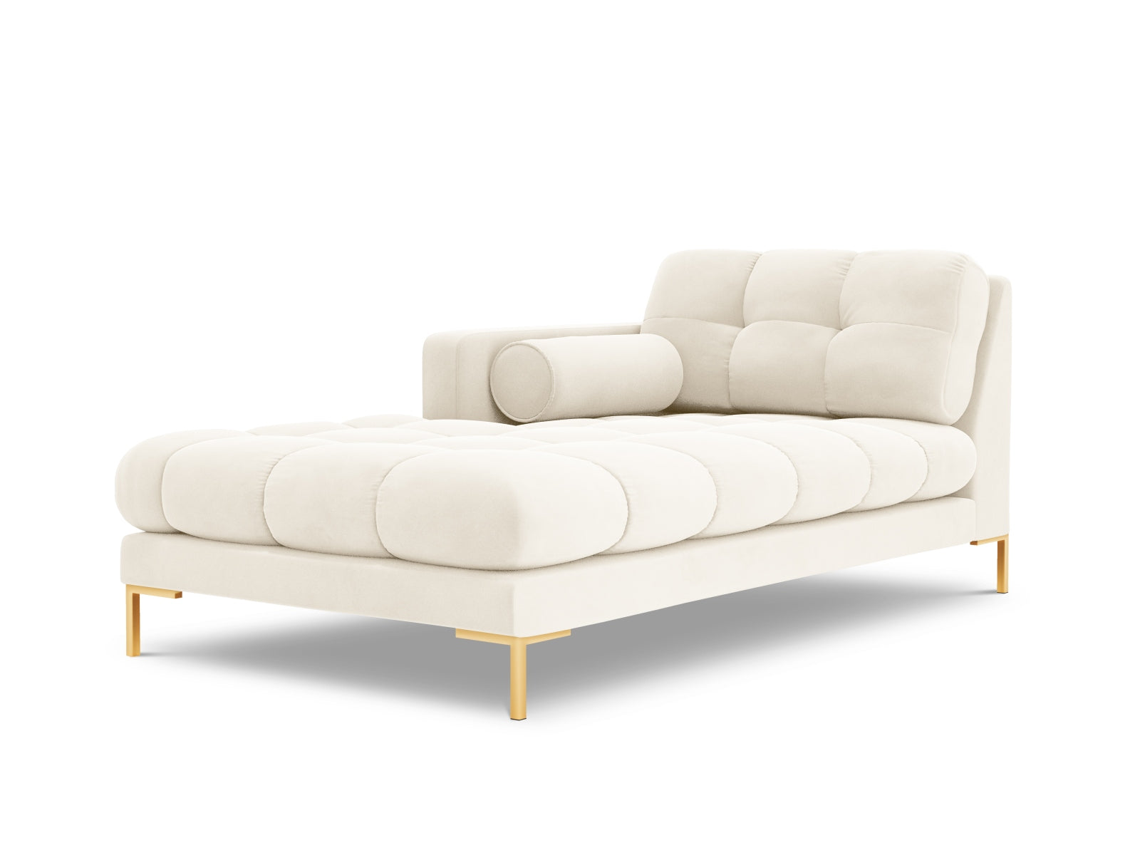 Elegante 1-Sitzer Chaise Longue links Bali in sanftem Beige, ideal für stilvolle Wohnräume und entspannende Rückzugsorte.