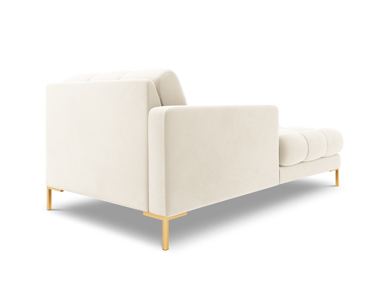 Stilvolle 1-Sitzer Chaise Longue links Bali in zartem Beige, perfekt für moderne Wohnkonzepte und gemütliche Entspannungsecken.