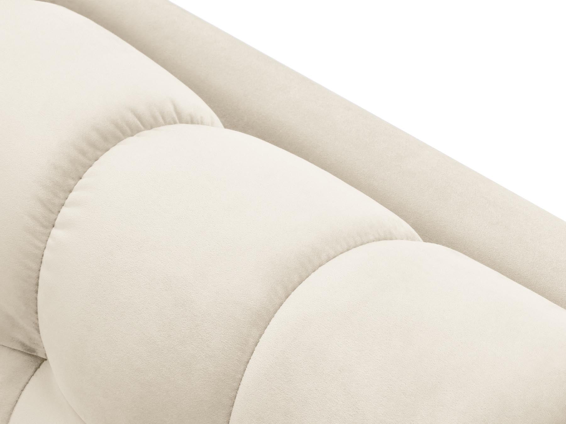 Moderne linke Chaise Longue Bali in zartem Beige, perfekt für gemütliche Ecken und stilvolle Einrichtungsideen.