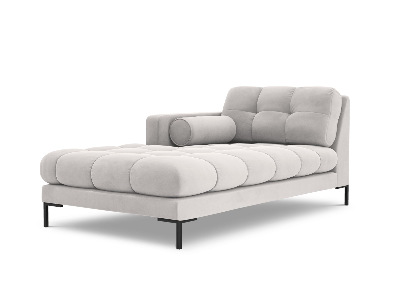 1-Sitzer Chaise Longue links Bali in Silver-Bluvel präsentiert im Onlineshop von KAQTU Design AG. Modulares Sofa ist von Cosmopolitan Design