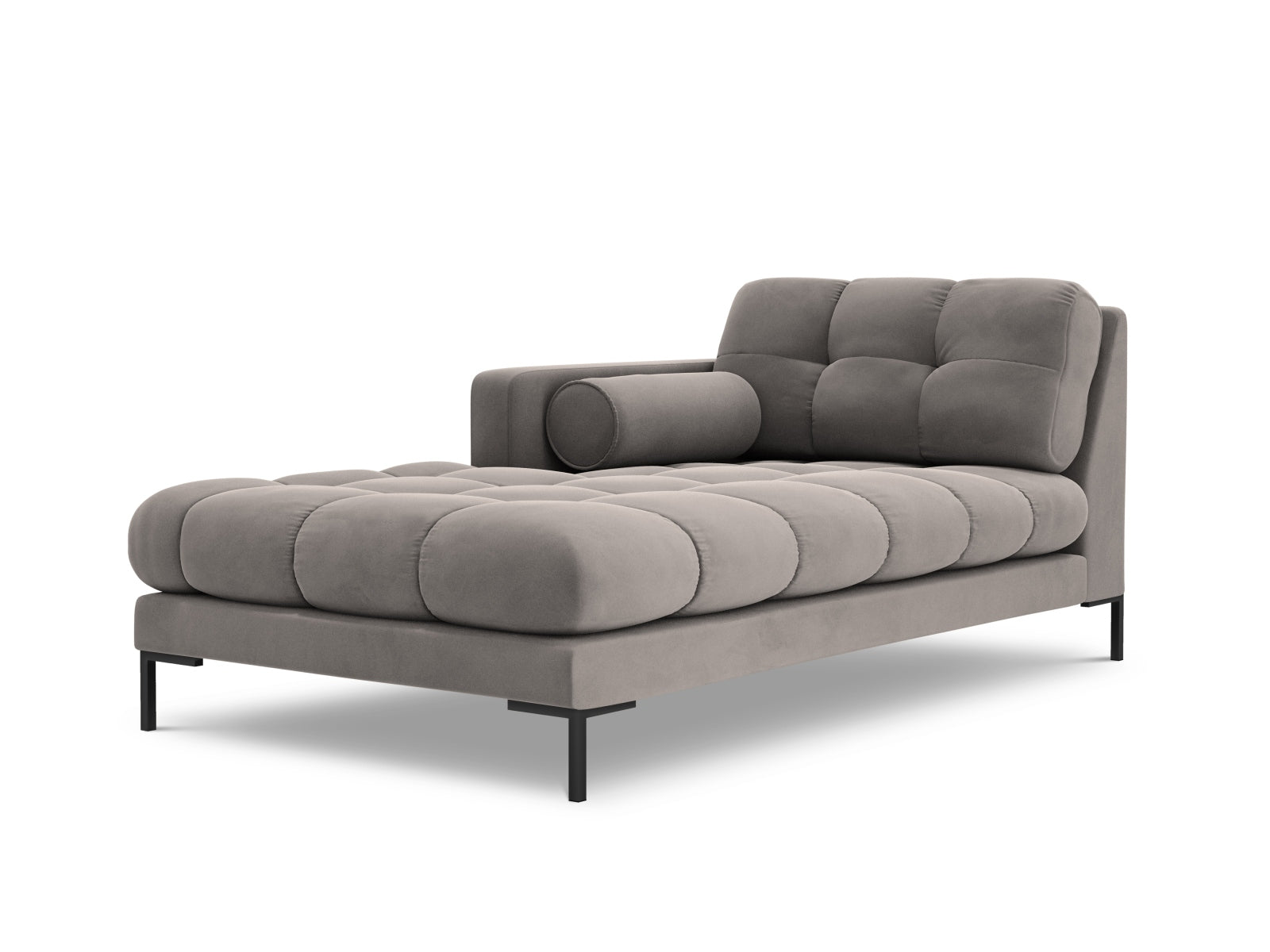 1-Sitzer Chaise Longue links Bali in Light Grey-Bluvel präsentiert im Onlineshop von KAQTU Design AG. Modulares Sofa ist von Cosmopolitan Design