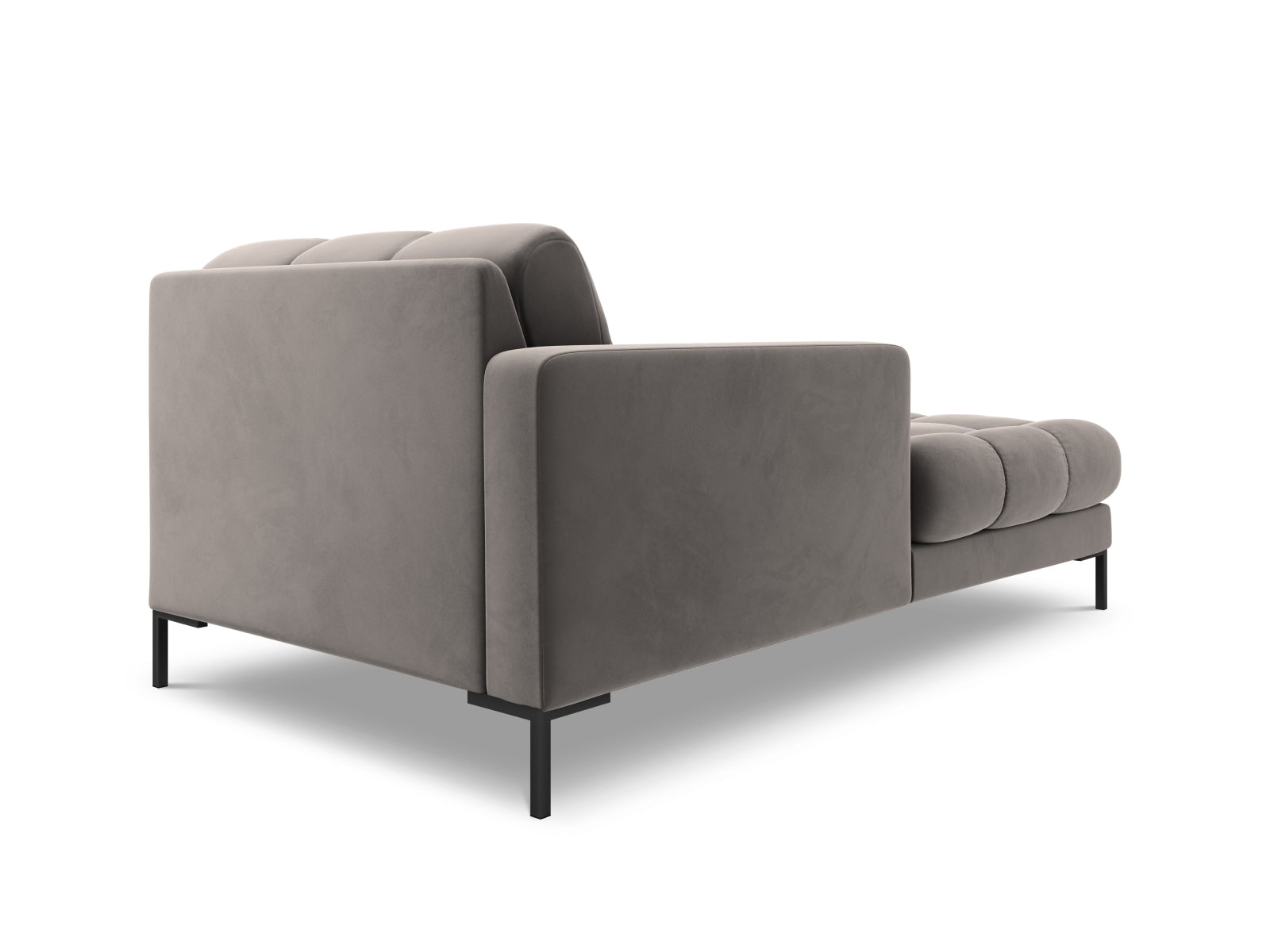 Elegante 1-Sitzer Chaise Longue links Bali in stilvollem Grau, ideal für vielseitige Wohnkonzepte und gemütliche Entspannungsbereiche.