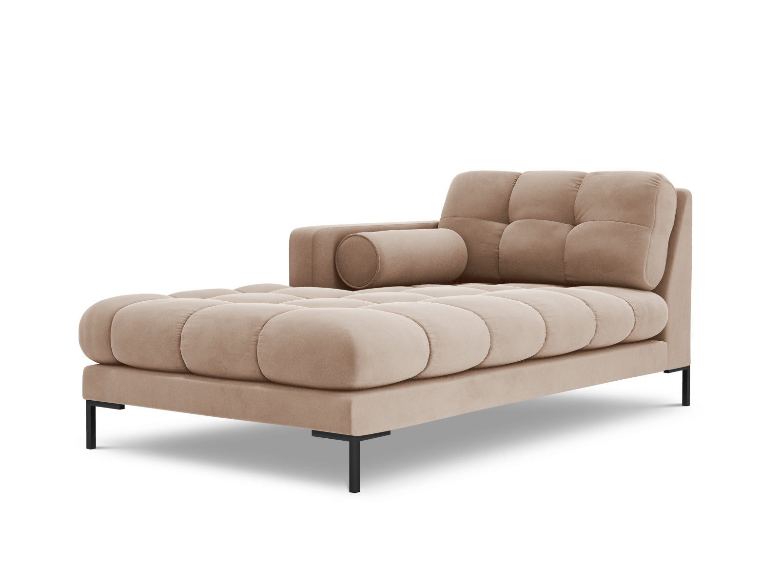 1-Sitzer Chaise Longue links Bali in Beige-Bluvel präsentiert im Onlineshop von KAQTU Design AG. Modulares Sofa ist von Cosmopolitan Design