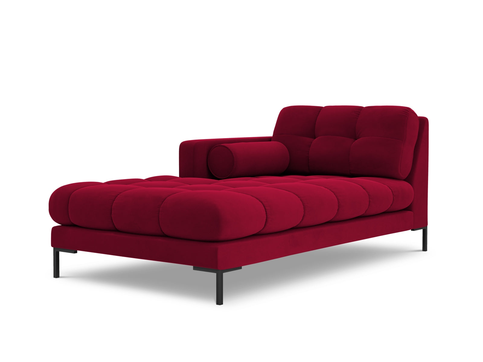 1-Sitzer Chaise Longue links Bali in Red-Bluvel präsentiert im Onlineshop von KAQTU Design AG. Modulares Sofa ist von Cosmopolitan Design