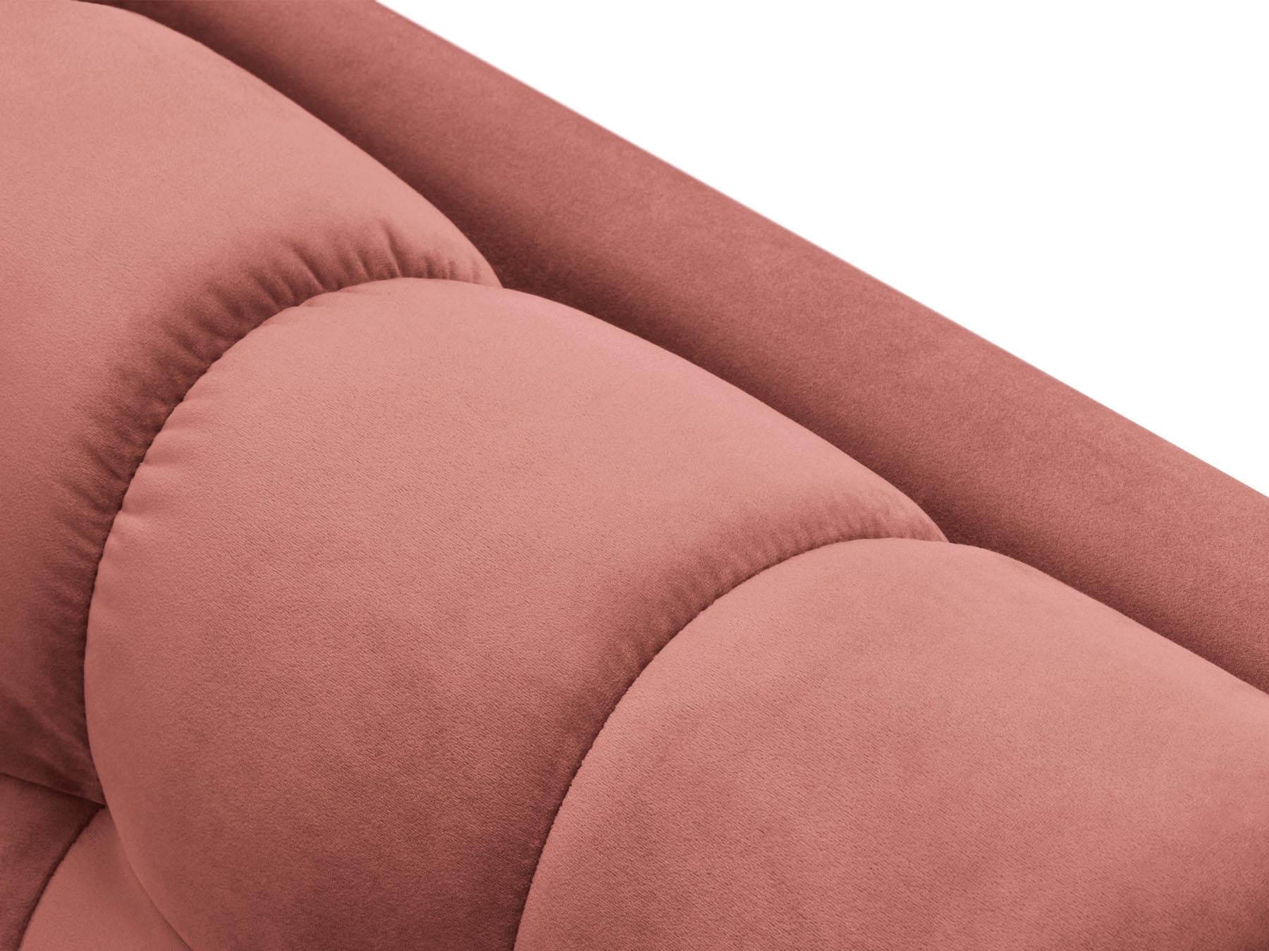 Elegante 1-Sitzer Chaise Longue links Bali in stilvollem Pink-Bluvel, ideal für stilvolle Wohnräume und entspannende Momente.