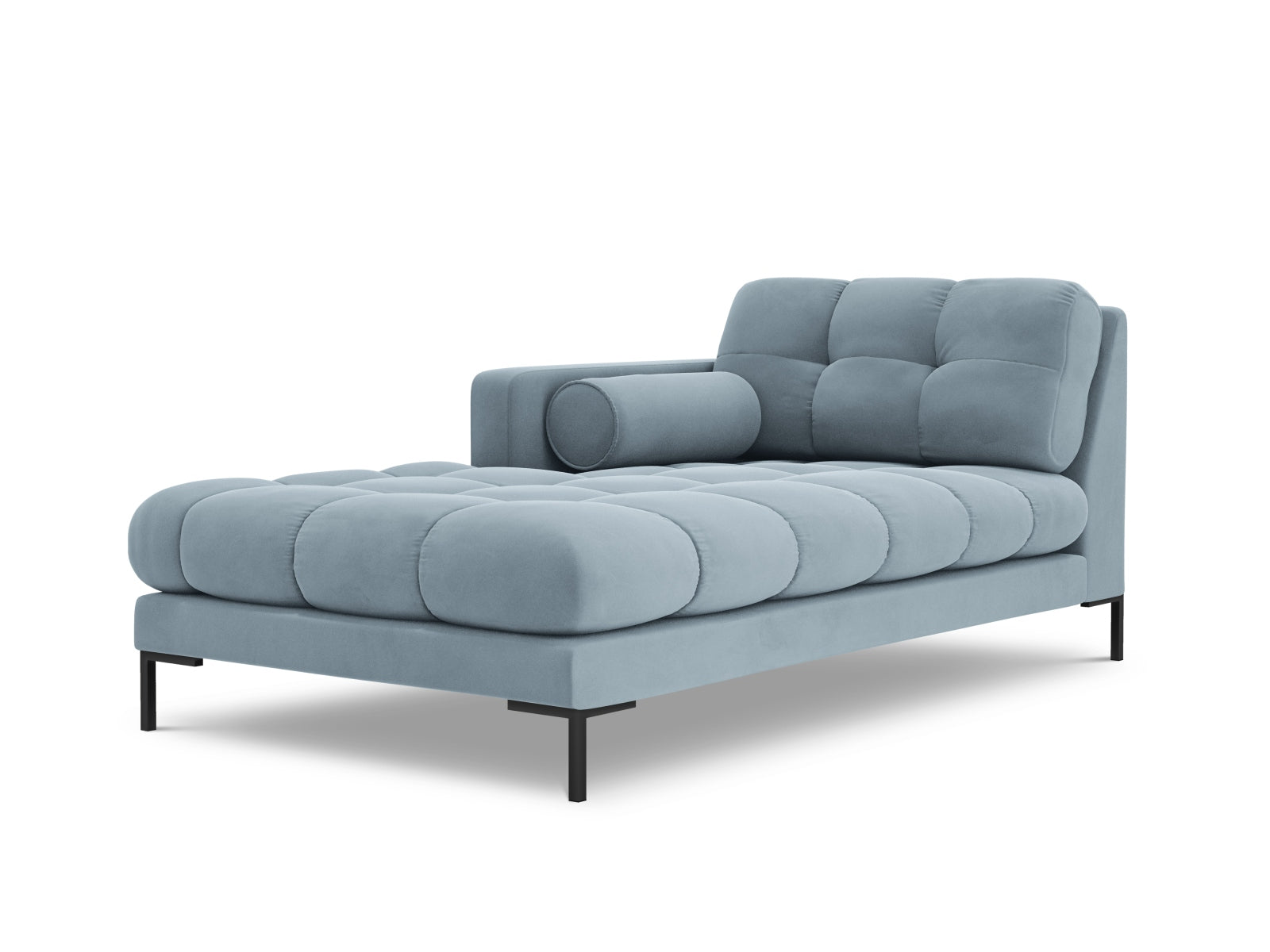 1-Sitzer Chaise Longue links Bali in Light Blue-Bluvel präsentiert im Onlineshop von KAQTU Design AG. Modulares Sofa ist von Cosmopolitan Design
