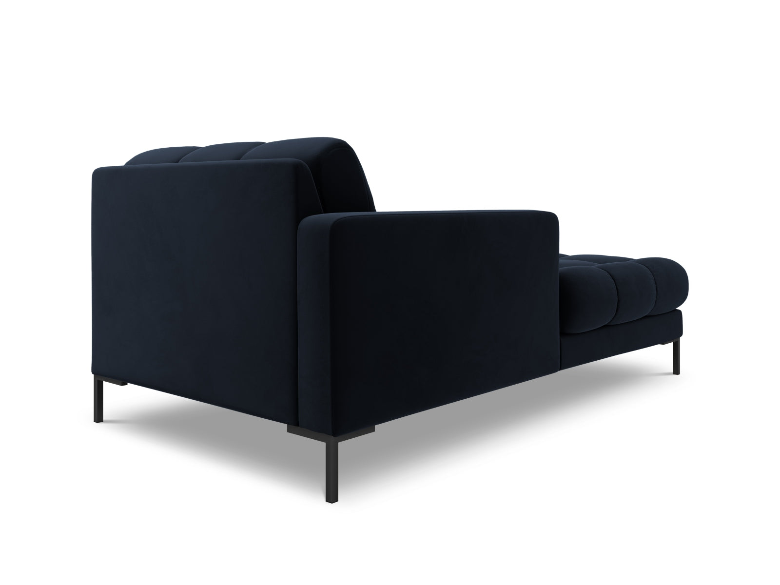 Elegante linke Chaise Longue Bali in edlem Blau, ideal für stilvolle Wohnräume und entspannte Momente. Teil des modularen Sofas von Cosmopolitan Design.