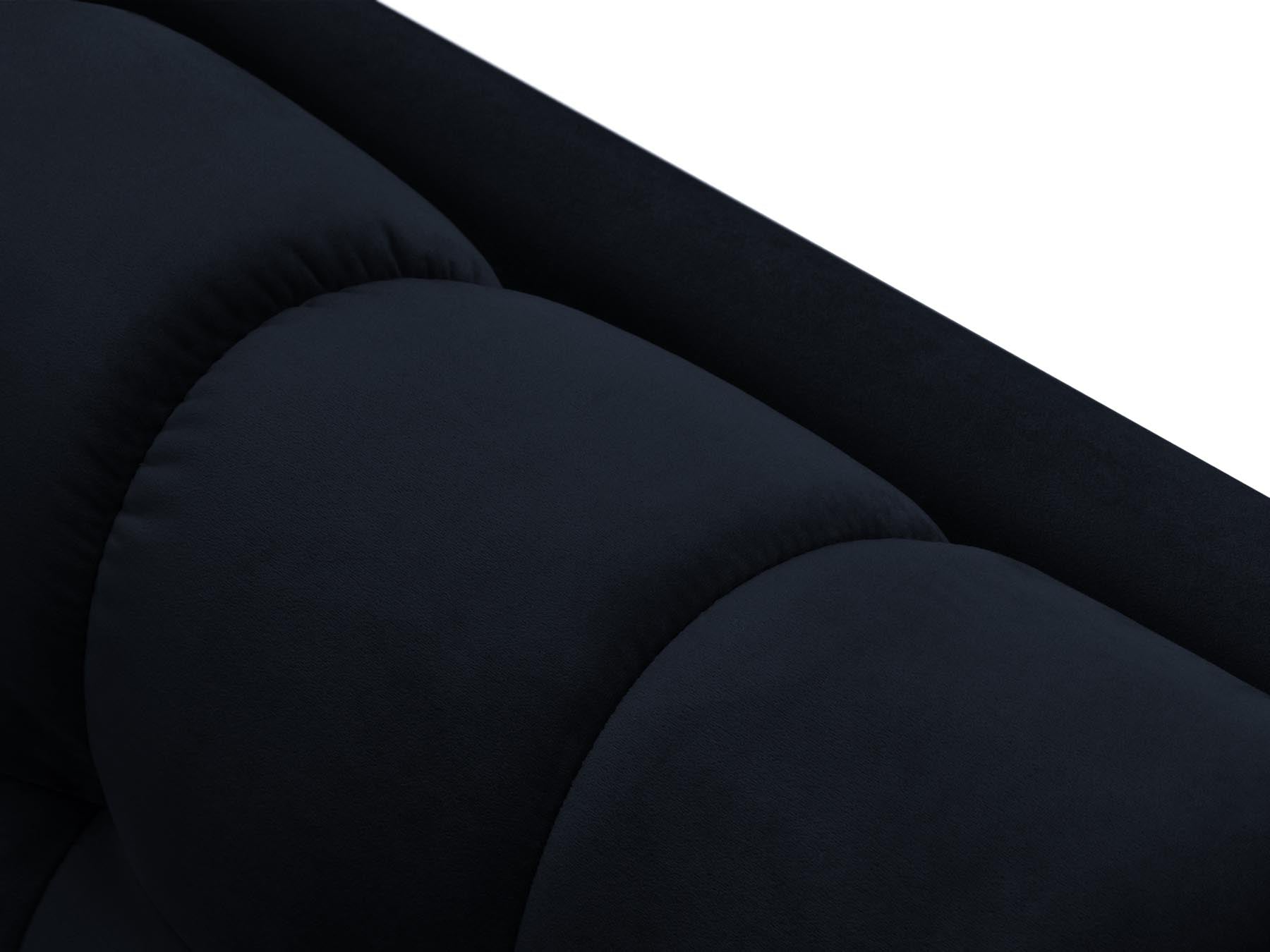 Elegante linke Chaise Longue Bali in sattem Blau, ideal für entspannte Momente und geschmackvolle Wohnräume. Teil des modularen Sofas von Cosmopolitan Design.