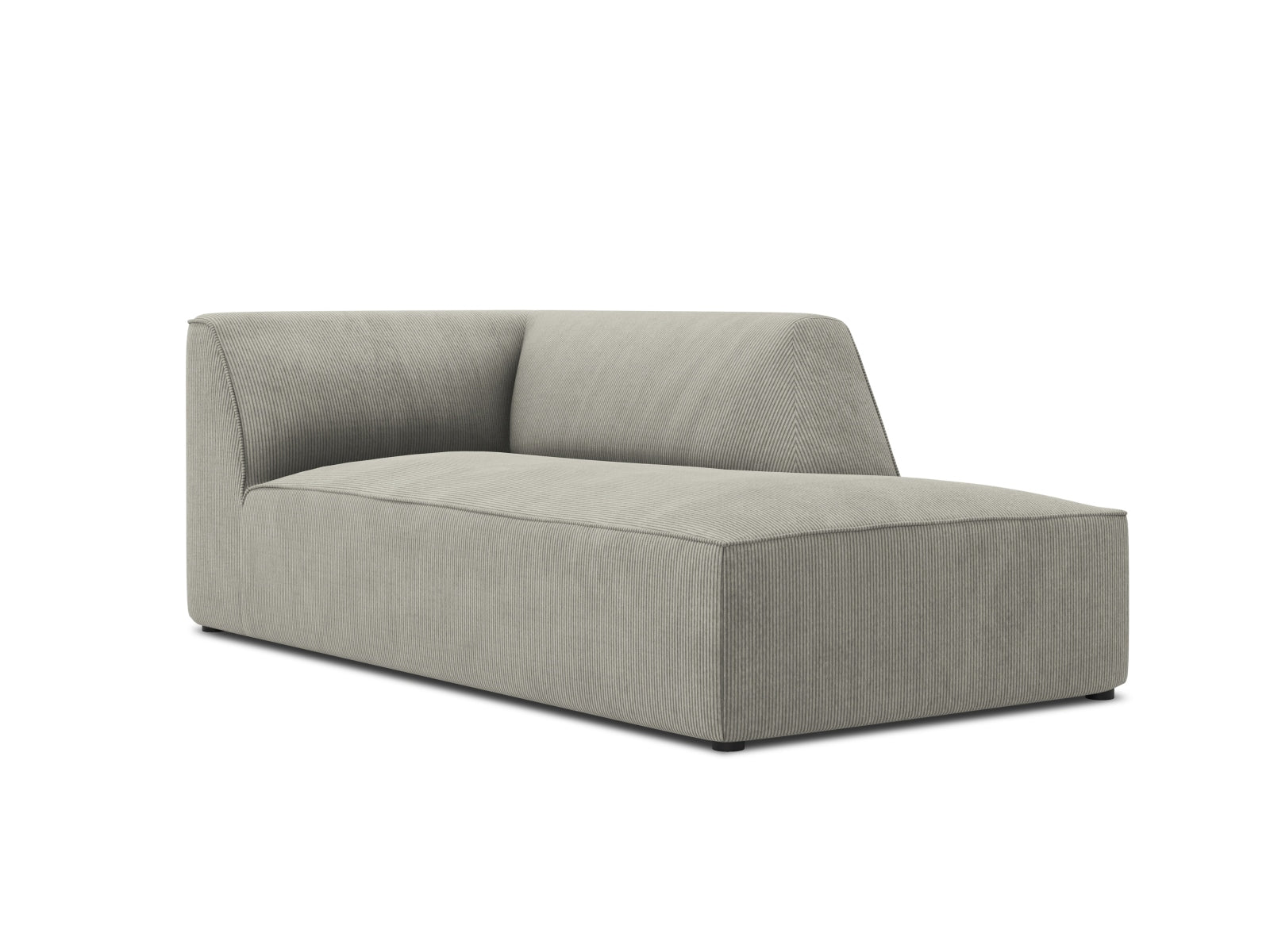 Oslo Chaise Longue rechts 1 Sitzer in Light Grey präsentiert im Onlineshop von KAQTU Design AG. Modulares Sofa ist von Cosmopolitan Design