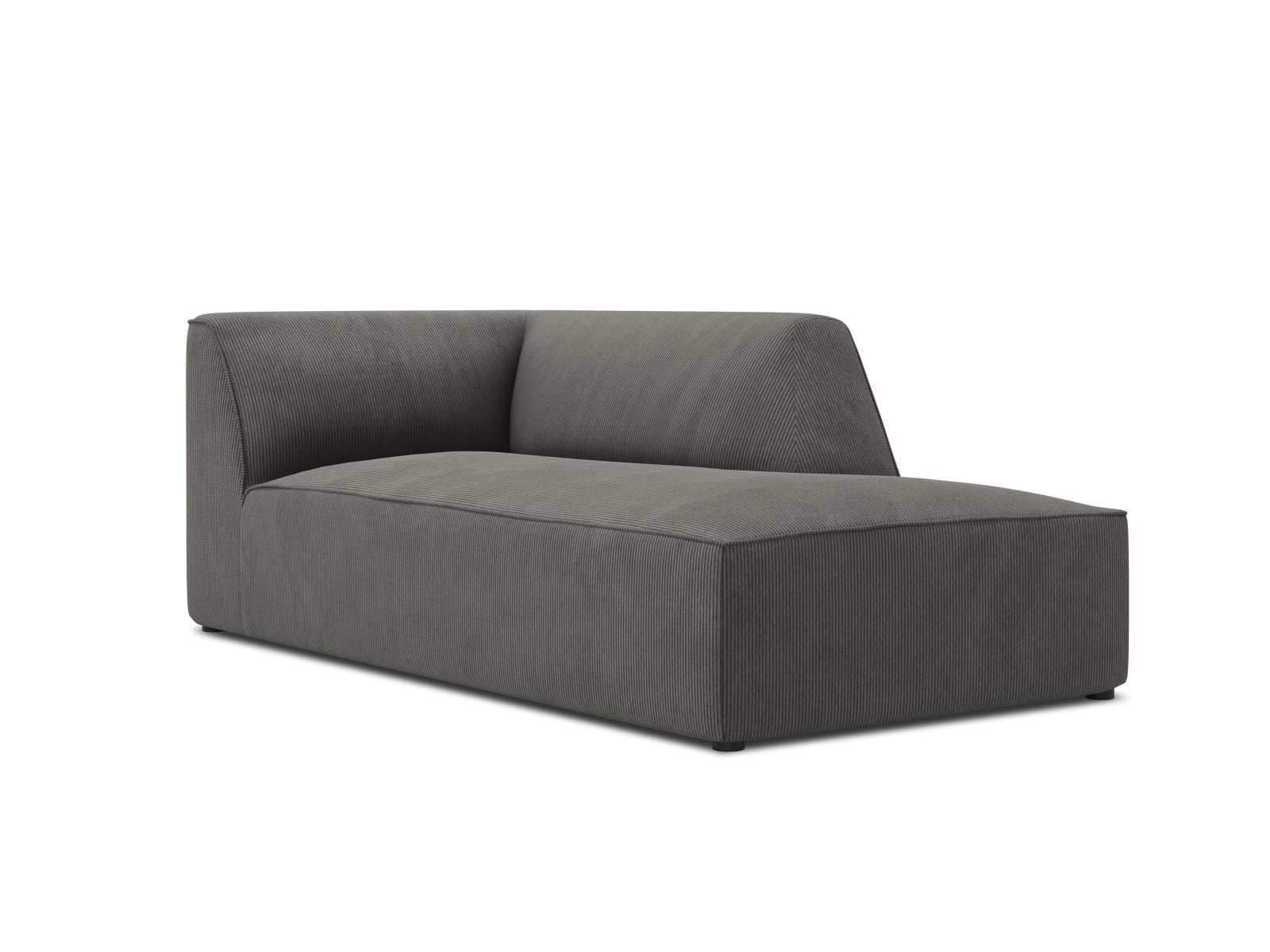 Oslo Chaise Longue rechts 1 Sitzer in Dark Grey präsentiert im Onlineshop von KAQTU Design AG. Modulares Sofa ist von Cosmopolitan Design