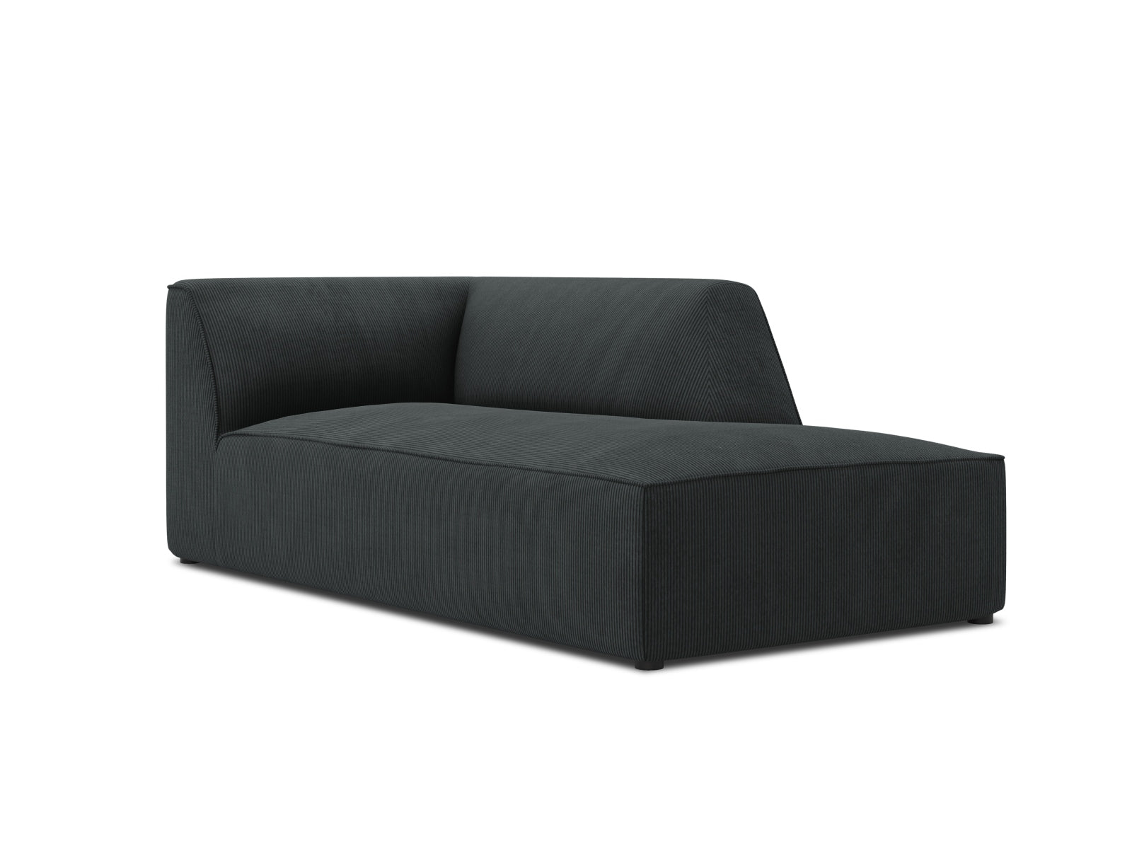 Oslo Chaise Longue rechts 1 Sitzer in Black präsentiert im Onlineshop von KAQTU Design AG. Modulares Sofa ist von Cosmopolitan Design