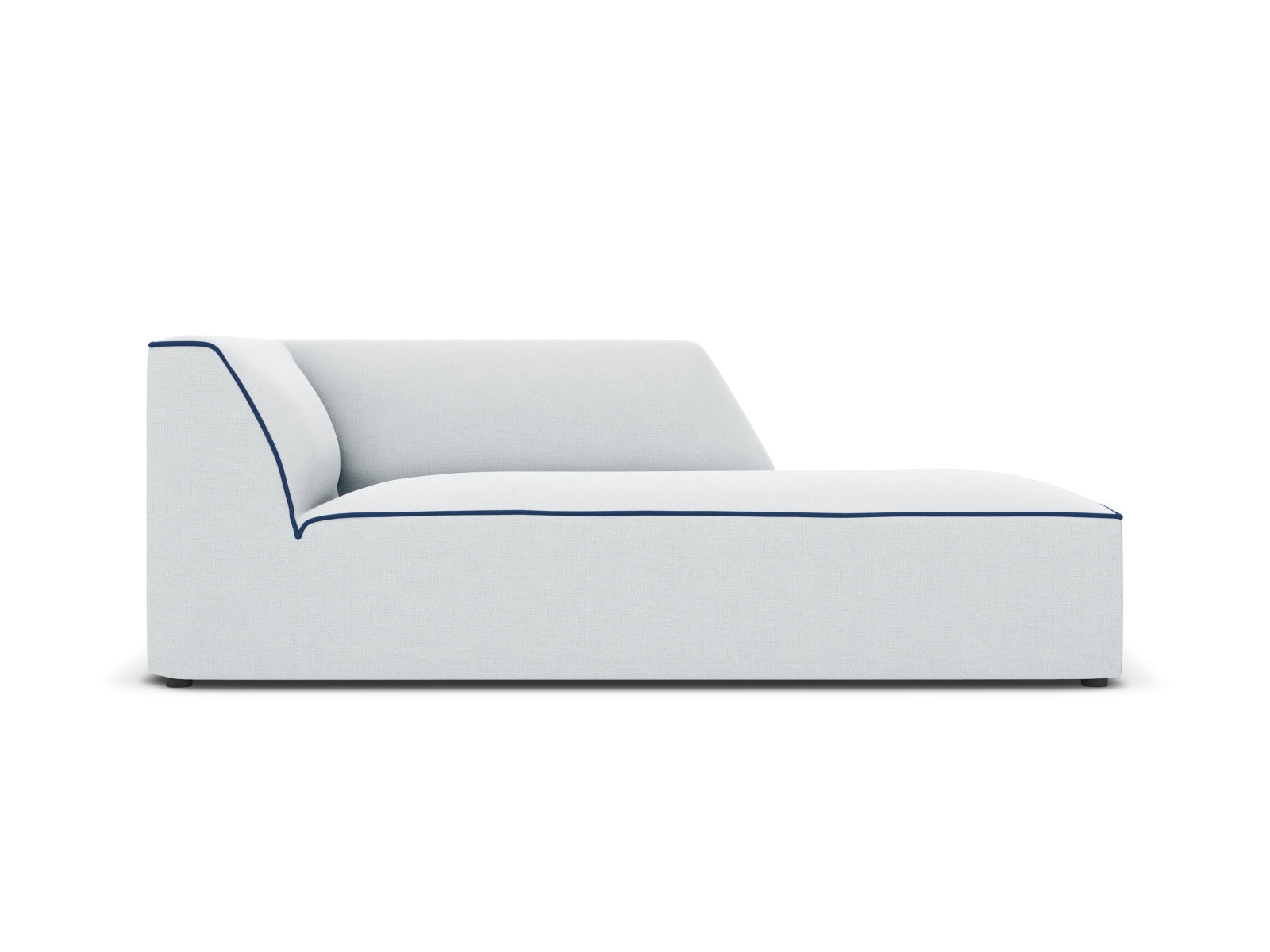Oslo Chaise Longue rechts 1 Sitzer in Light Grey, Royal Blue präsentiert im Onlineshop von KAQTU Design AG. Modulares Sofa ist von Cosmopolitan Design