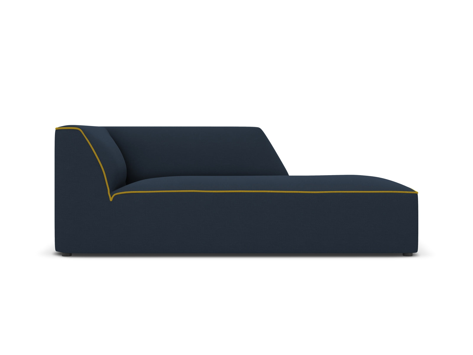 Oslo Chaise Longue rechts 1 Sitzer in Royal Blue, Yellow präsentiert im Onlineshop von KAQTU Design AG. Modulares Sofa ist von Cosmopolitan Design