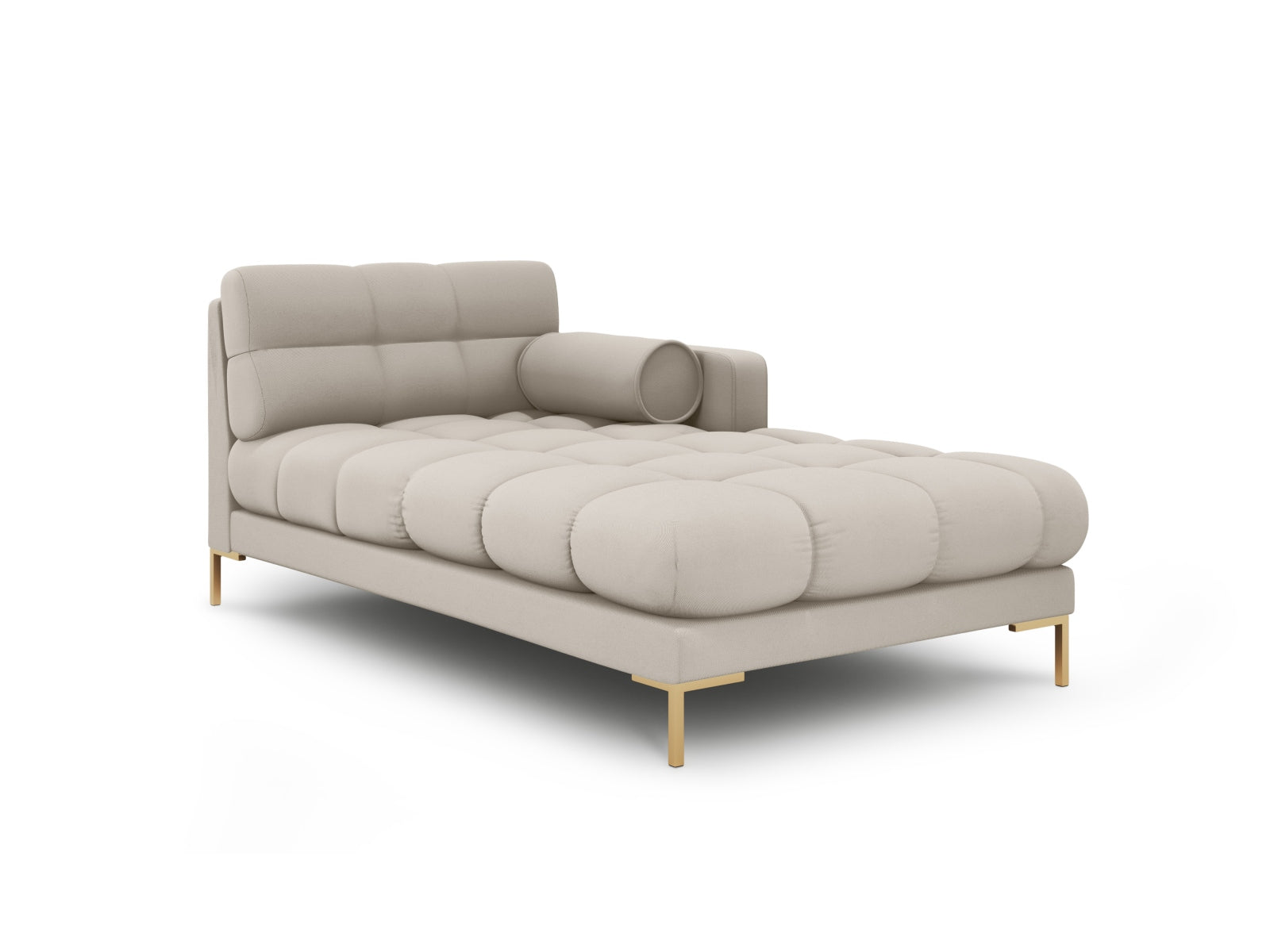 Beige Chaise Longue rechts aus der Bali-Kollektion von Cosmopolitan Design, perfekt für moderne und elegante Wohnambiente.